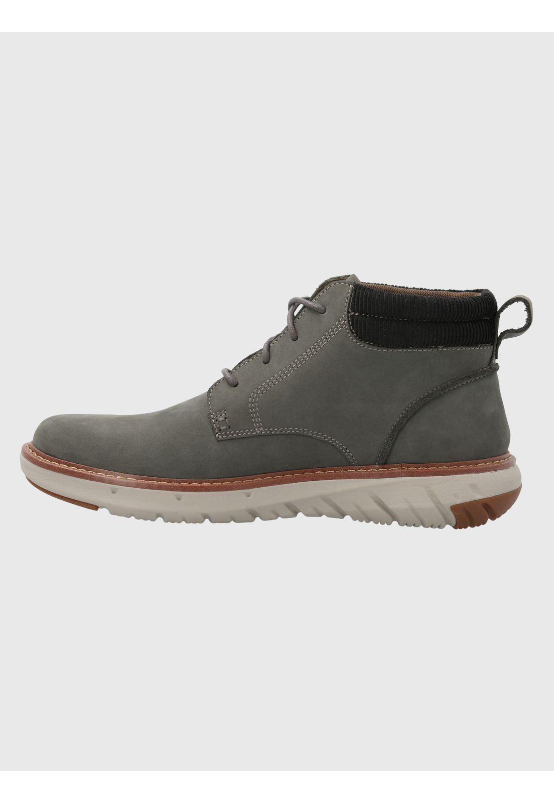 Botín Cuero Hombre Smart Lace Boot Gris-4