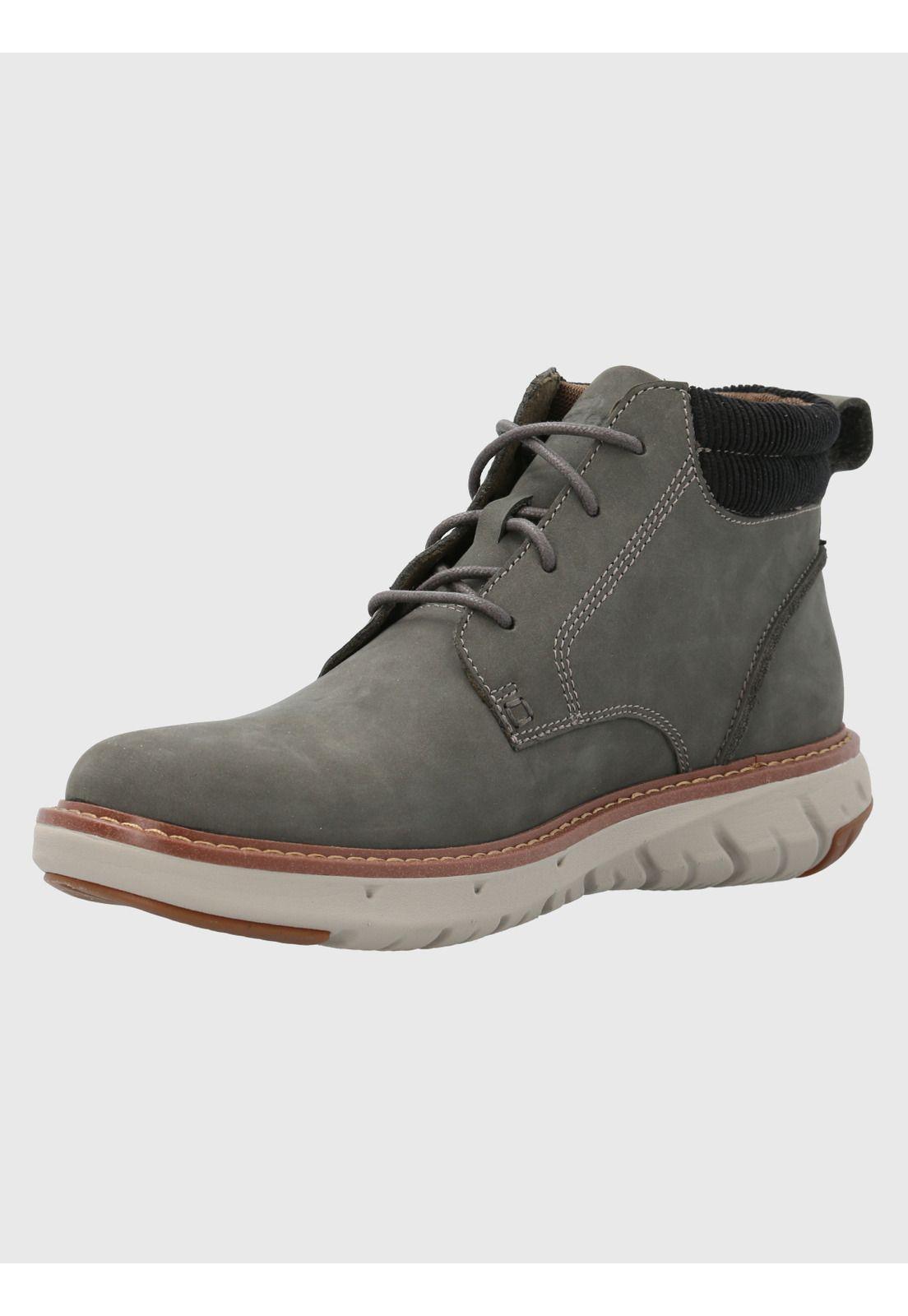 Botín Cuero Hombre Smart Lace Boot Gris-5