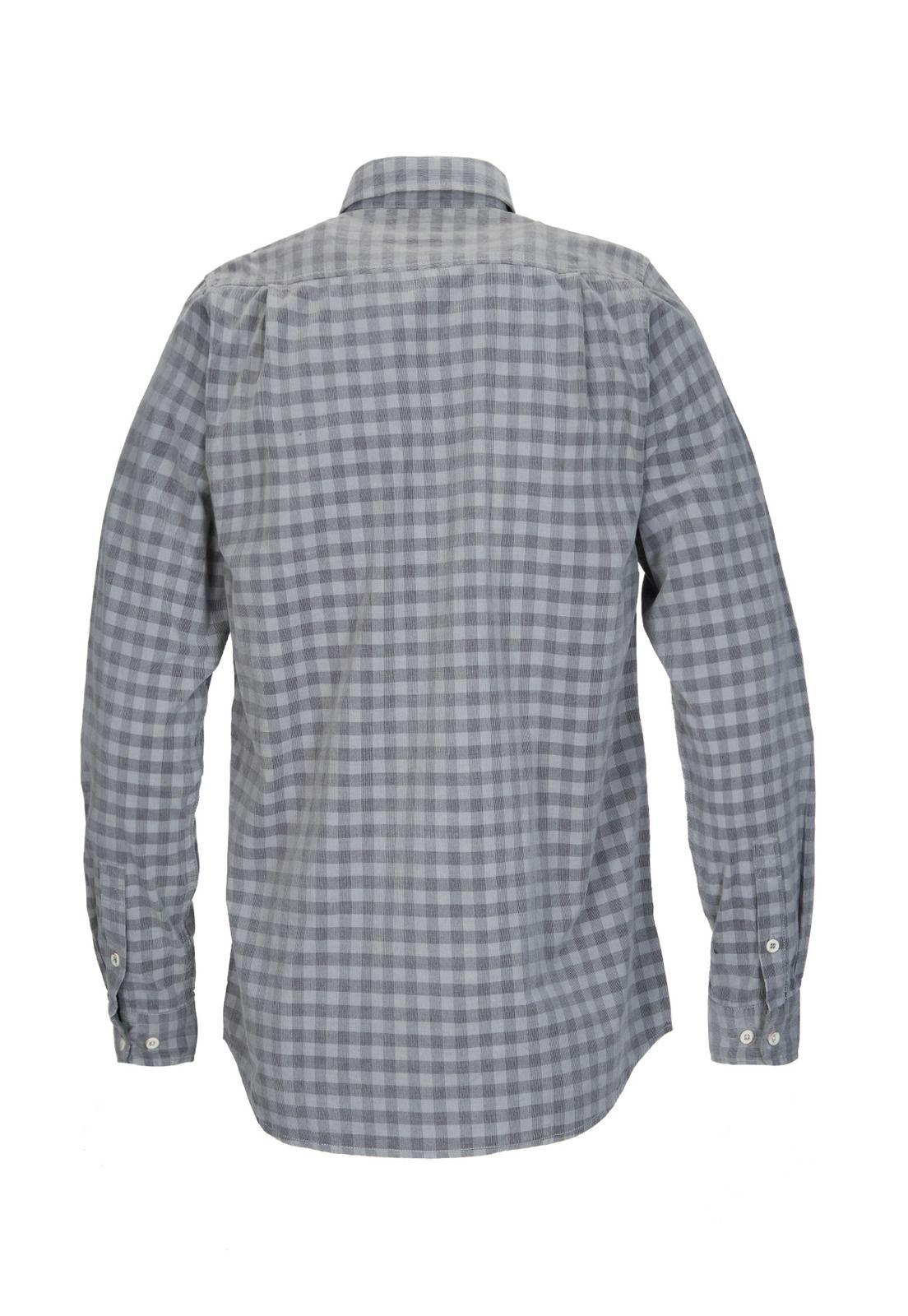 Camisa M/L Hombre Tartancord Gris-1