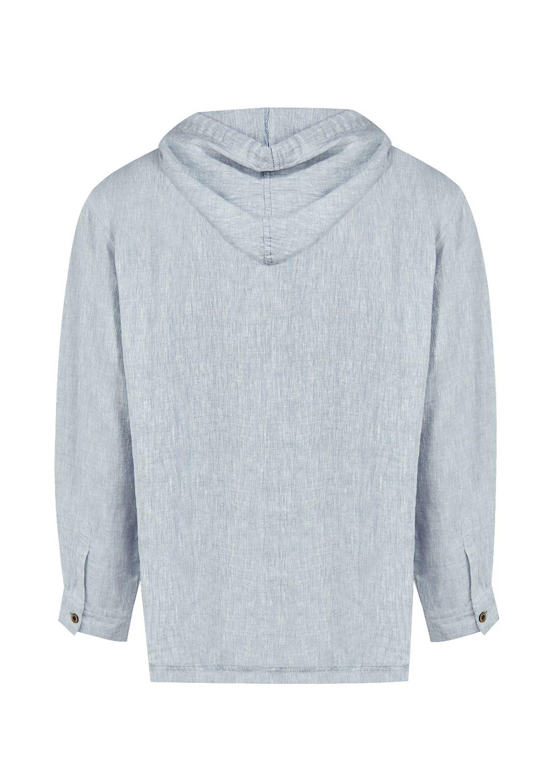 Polerón Lino Orgánico Verde Linen Hombre -1