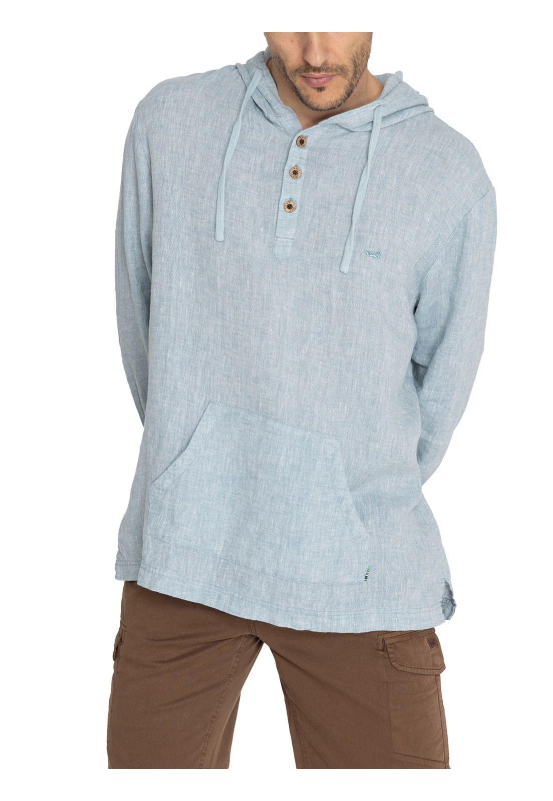 Polerón Lino Orgánico Verde Linen Hombre -5