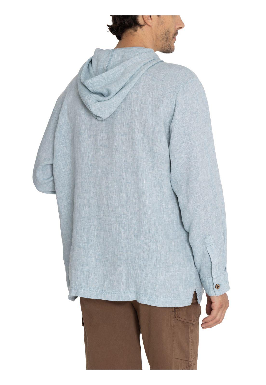 Polerón Lino Orgánico Verde Linen Hombre -7