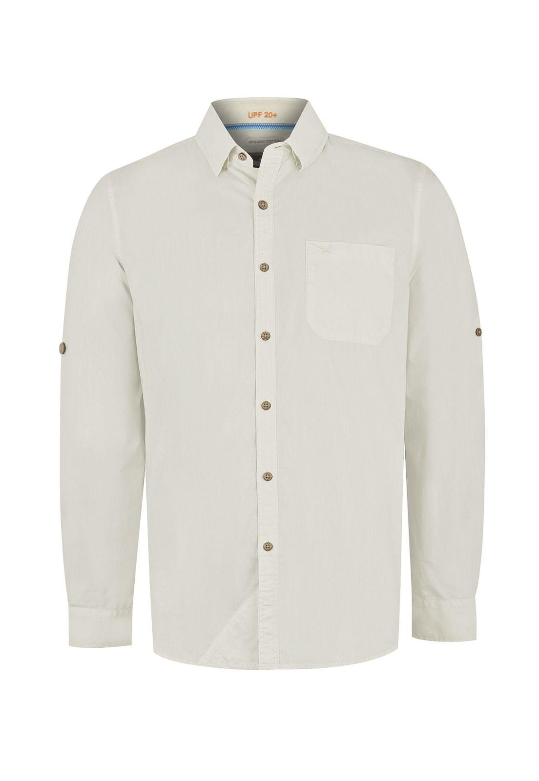 Camisa Algodón Orgánico Beige Galiton Hombre -0