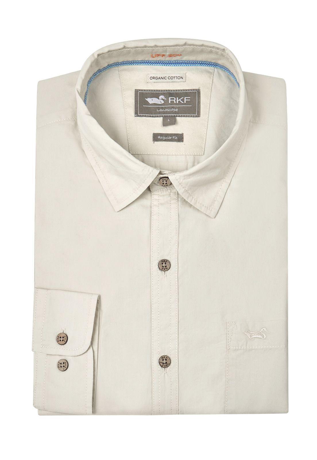 Camisa Algodón Orgánico Beige Galiton Hombre -4