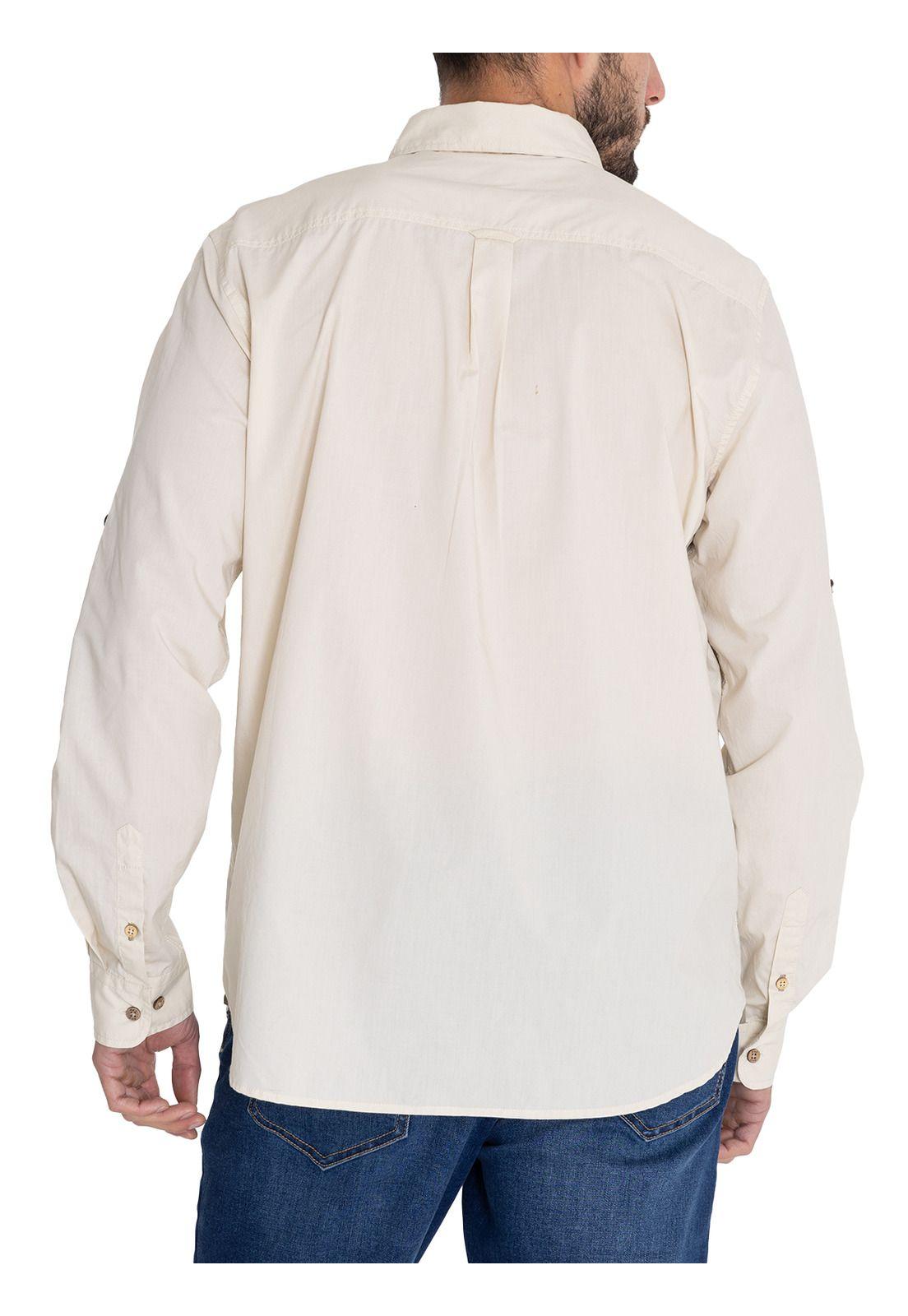 Camisa Algodón Orgánico Beige Galiton Hombre -7