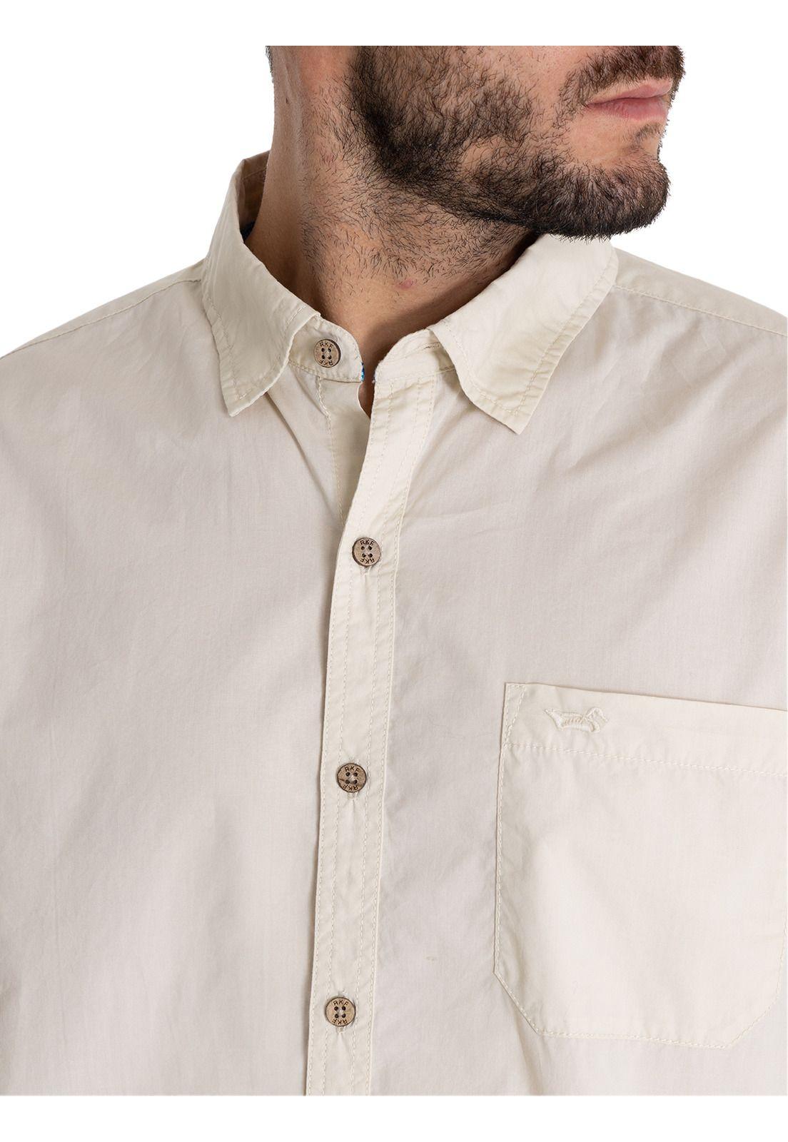 Camisa Algodón Orgánico Beige Galiton Hombre -8