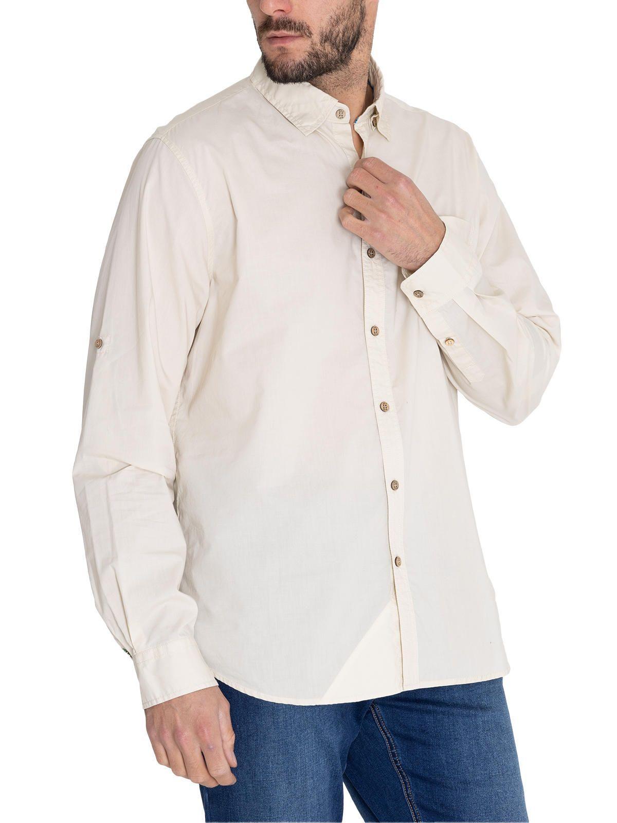 Camisa Algodón Orgánico Beige Galiton Hombre -5