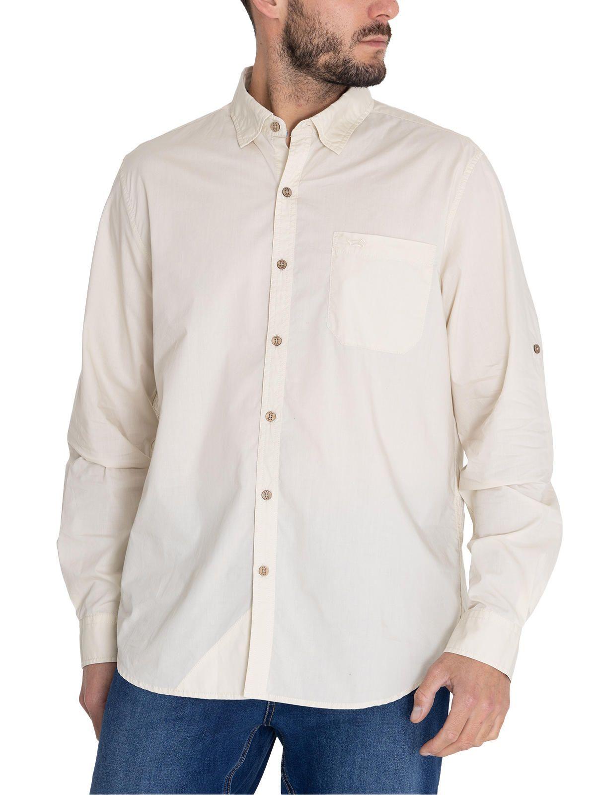 Camisa Algodón Orgánico Beige Galiton Hombre -6
