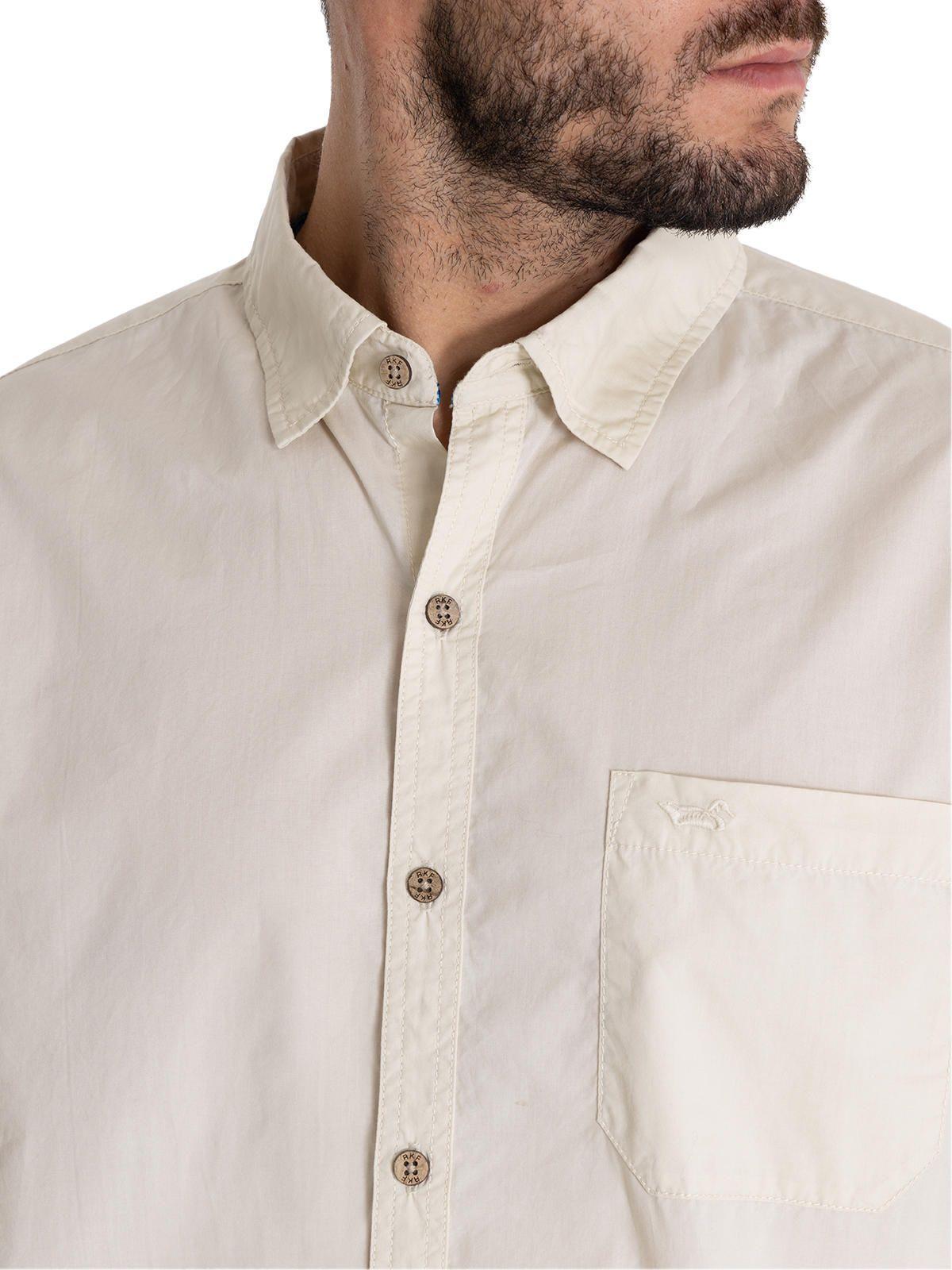 Camisa Algodón Orgánico Beige Galiton Hombre -8