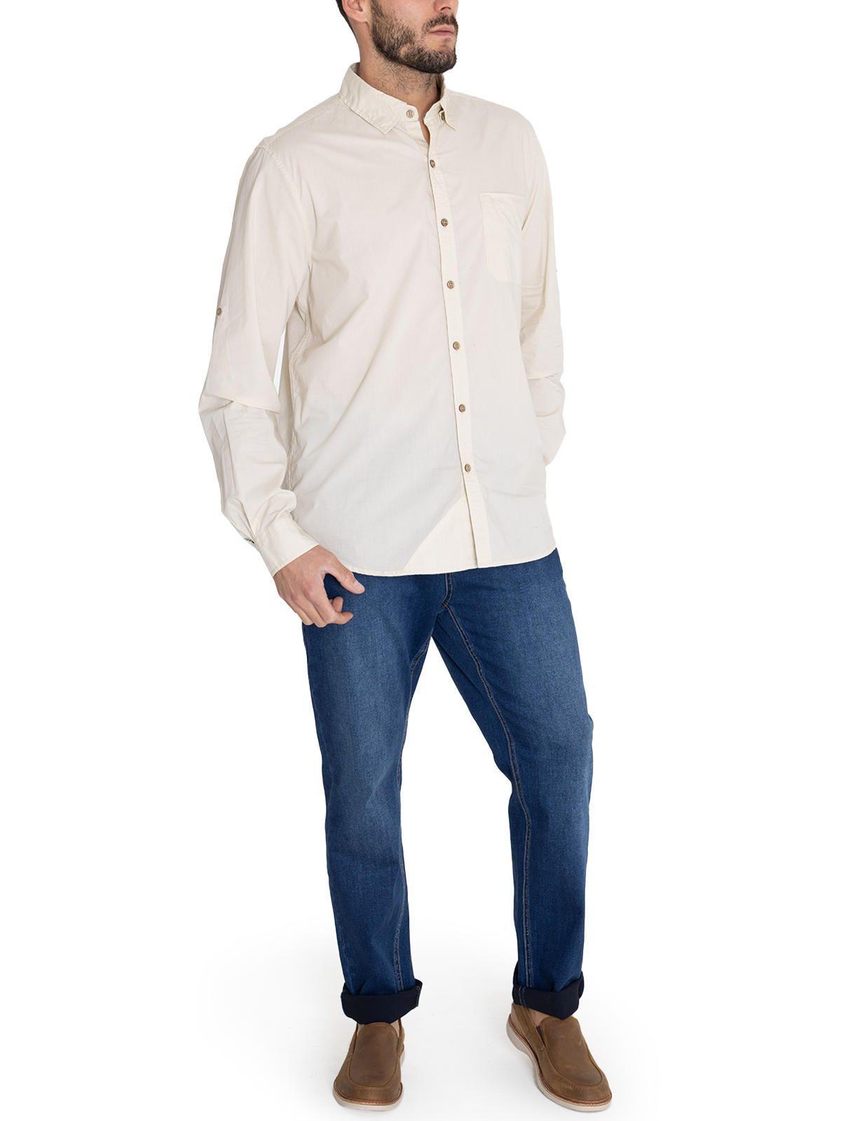 Camisa Algodón Orgánico Beige Galiton Hombre -9