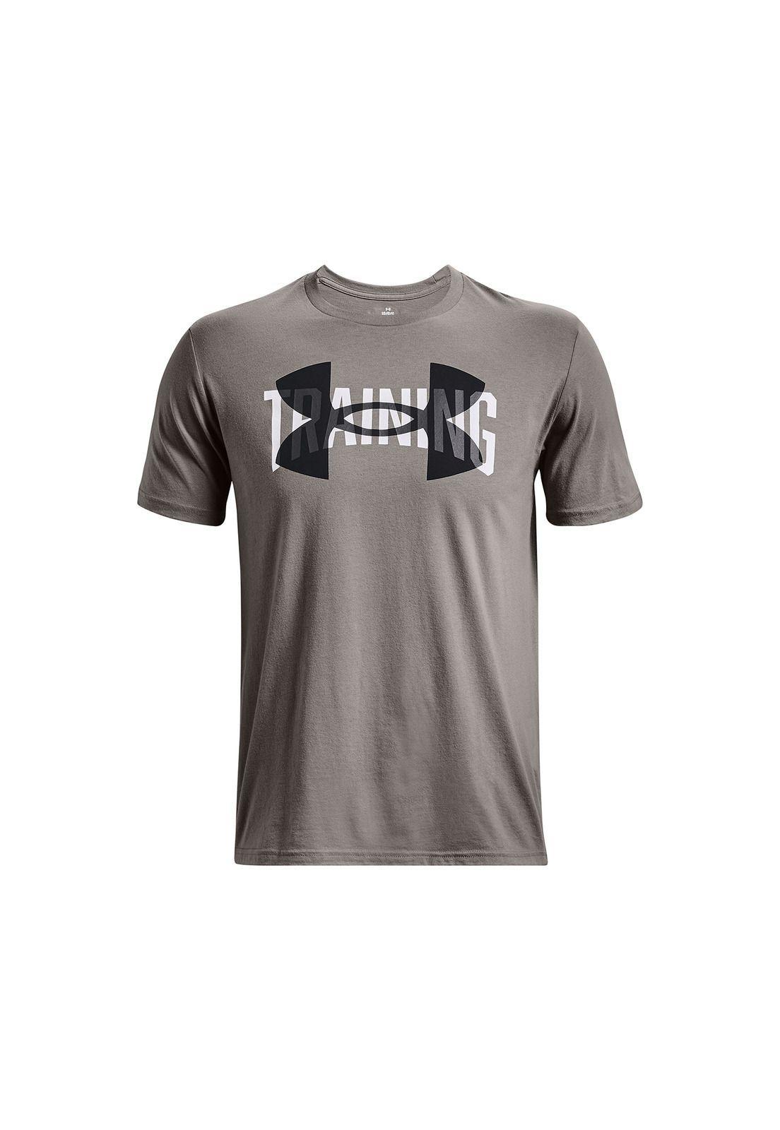 Polera manga corta UA Training Overlay hombre Gris-0