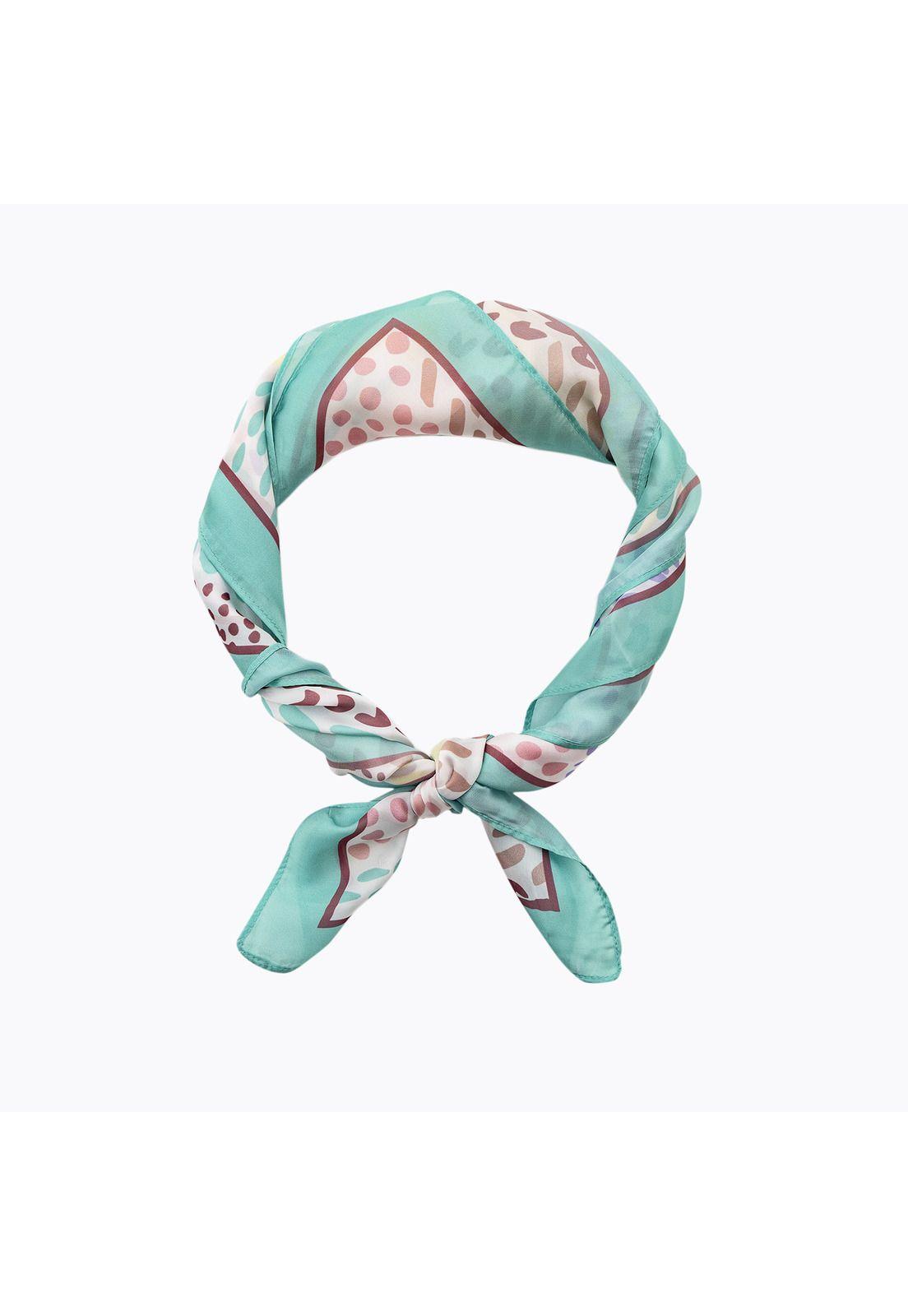 Pañuelo Color Scarf Verde Mujer-1