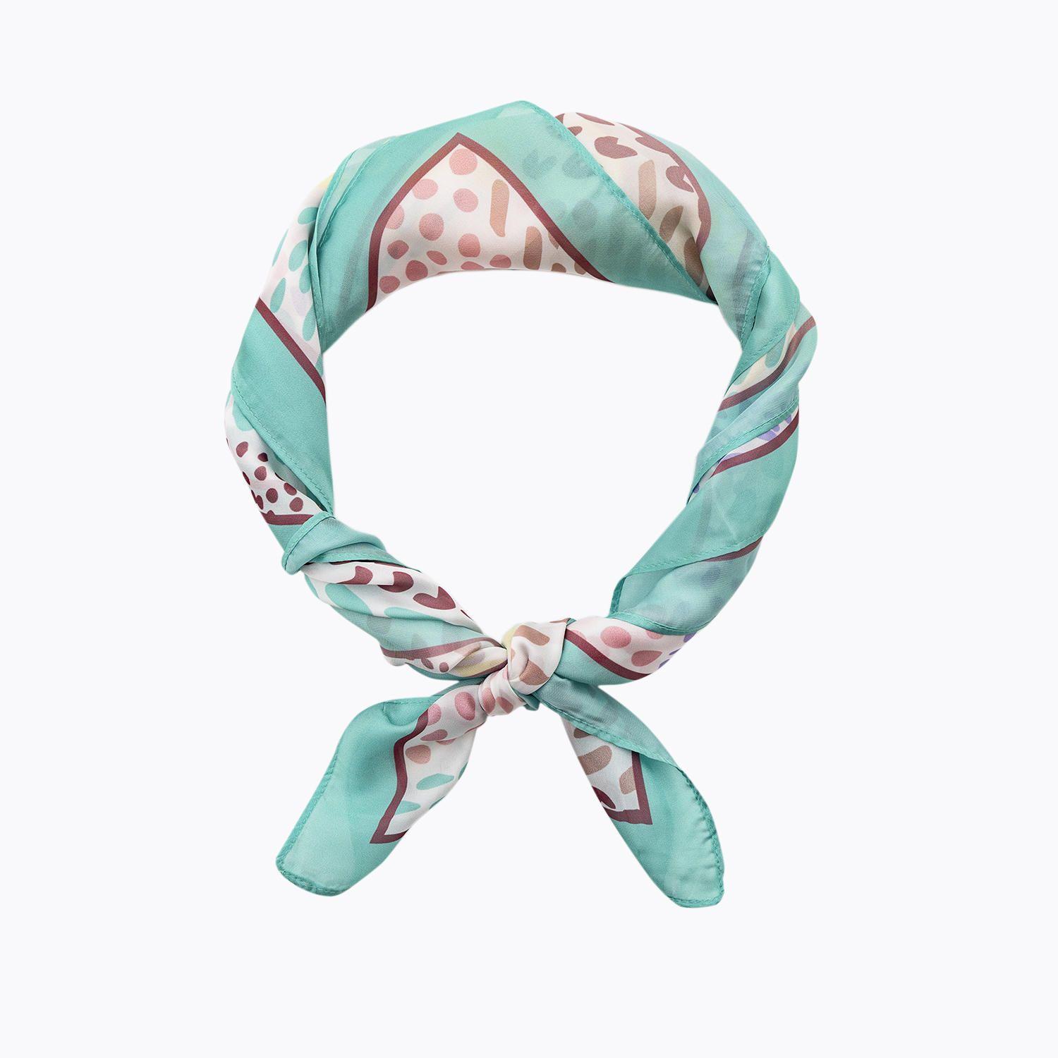 Pañuelo Color Scarf Verde Mujer-1
