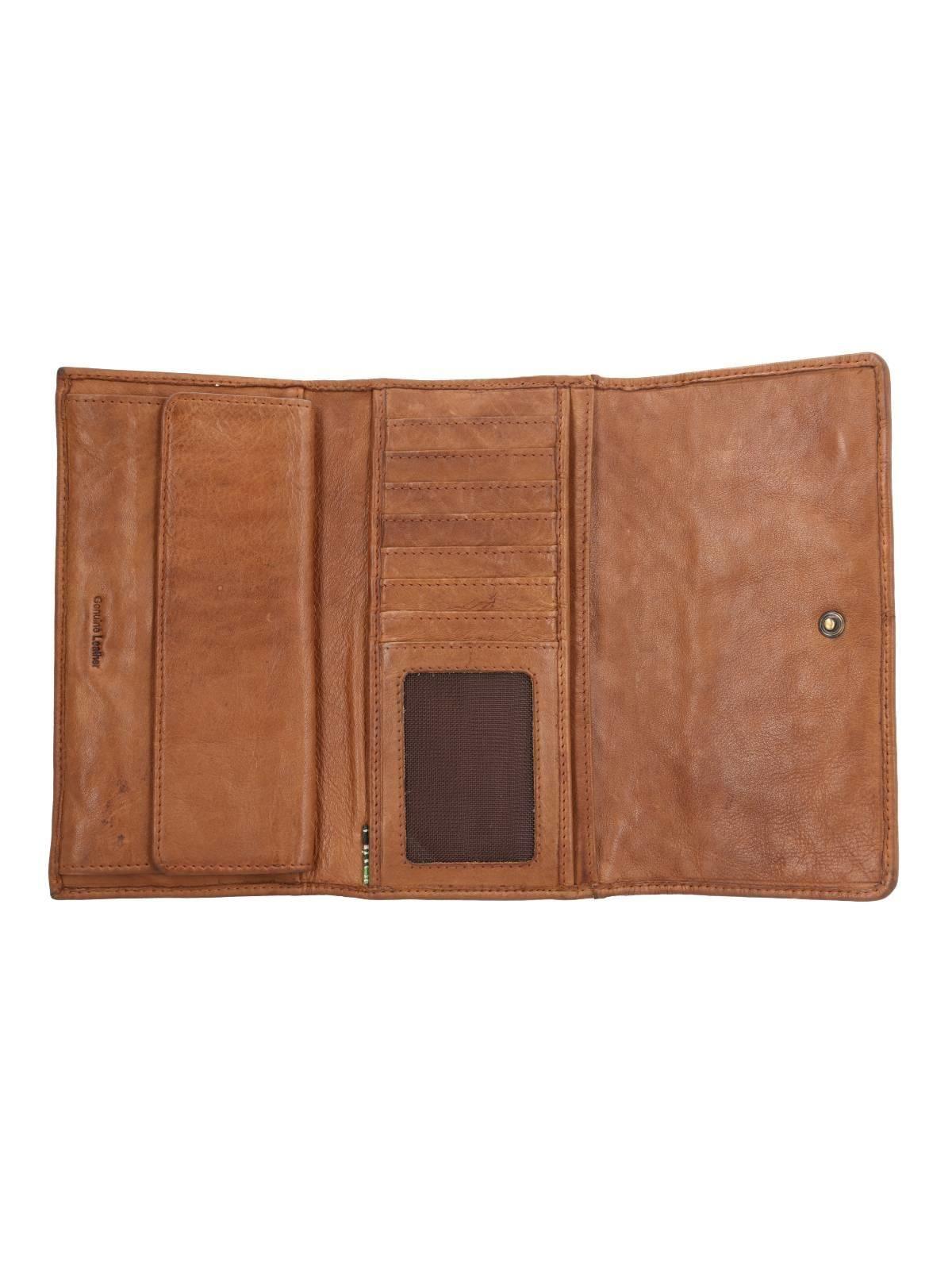 Billetera Cuero Mujer Ws Braid Wallet Camel-2