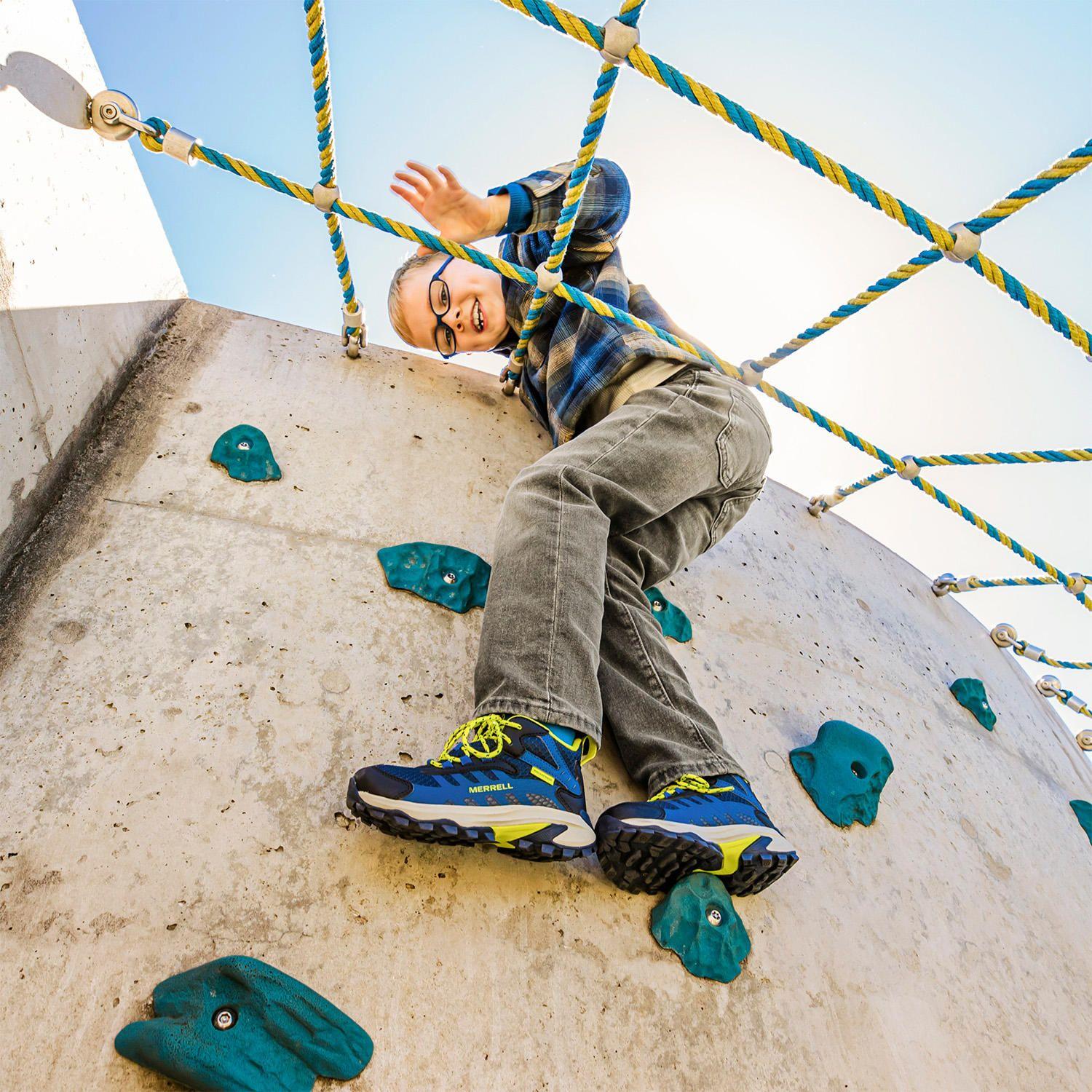 Zapatilla impermeable Niña Moab Speed 2 WP Azul-3