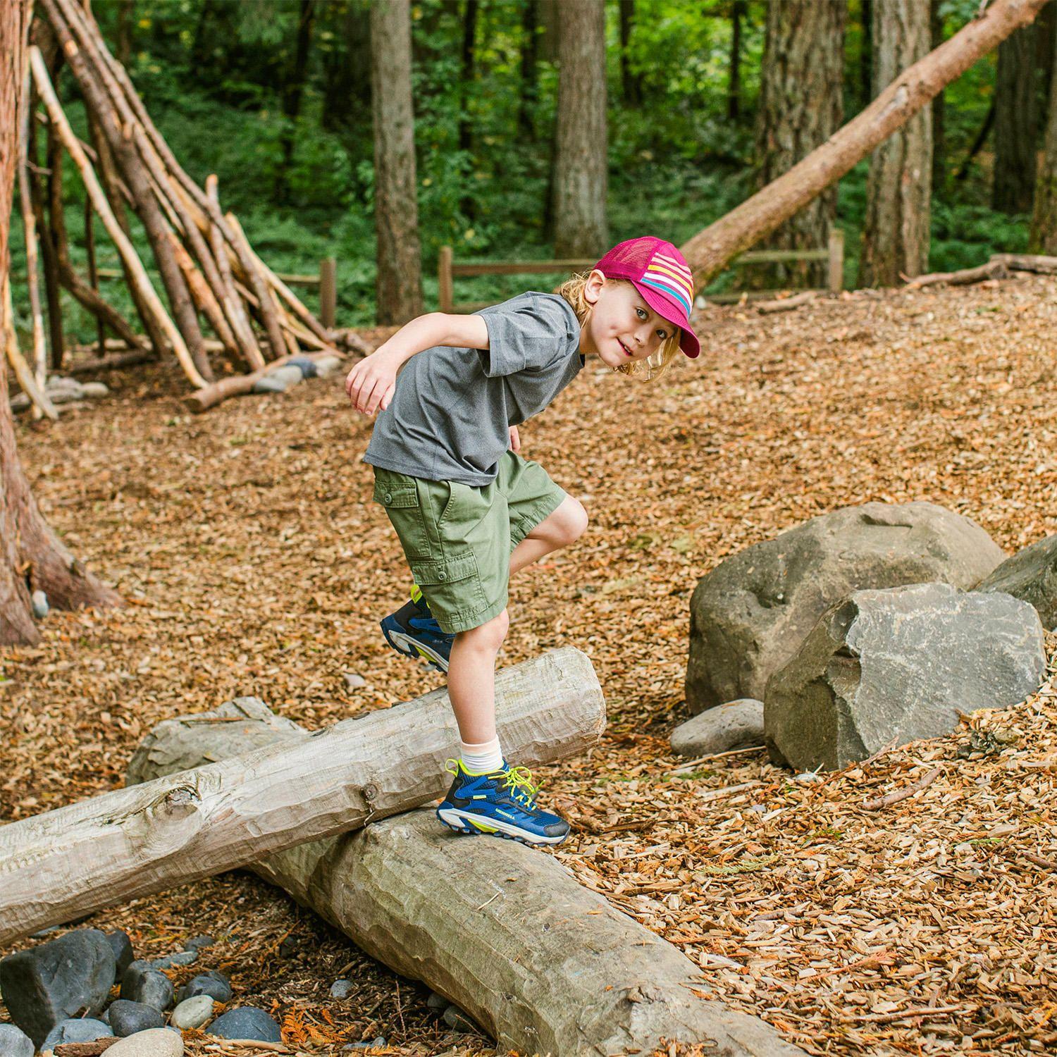 Zapatilla impermeable Niña Moab Speed 2 WP Azul-5