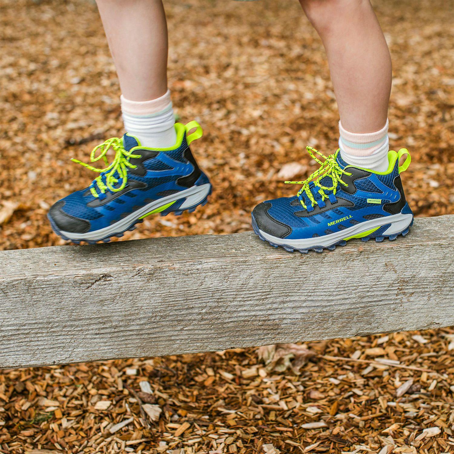 Zapatilla impermeable Niña Moab Speed 2 WP Azul-6