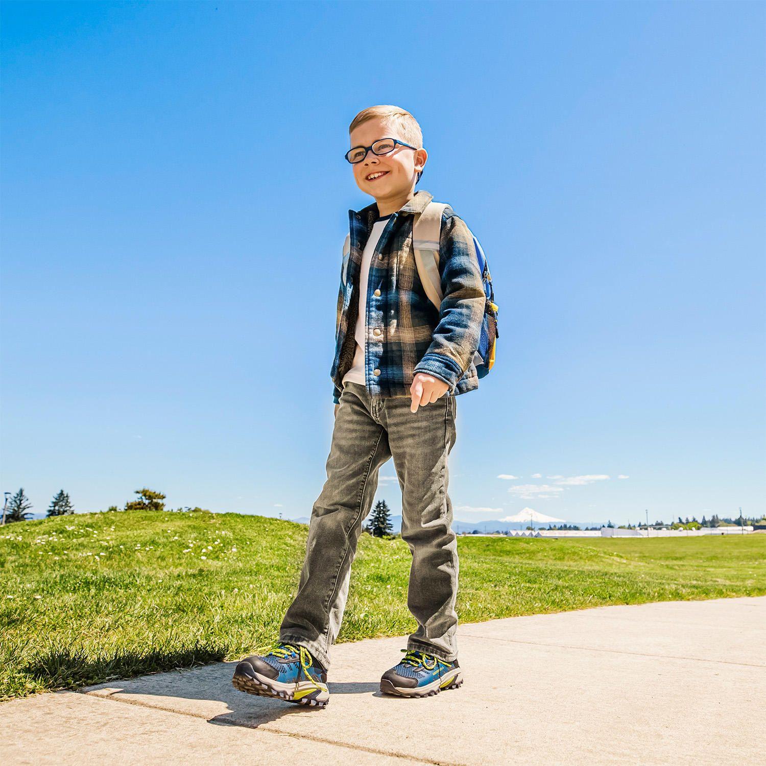 Zapatilla impermeable Niña Moab Speed 2 WP Azul-7