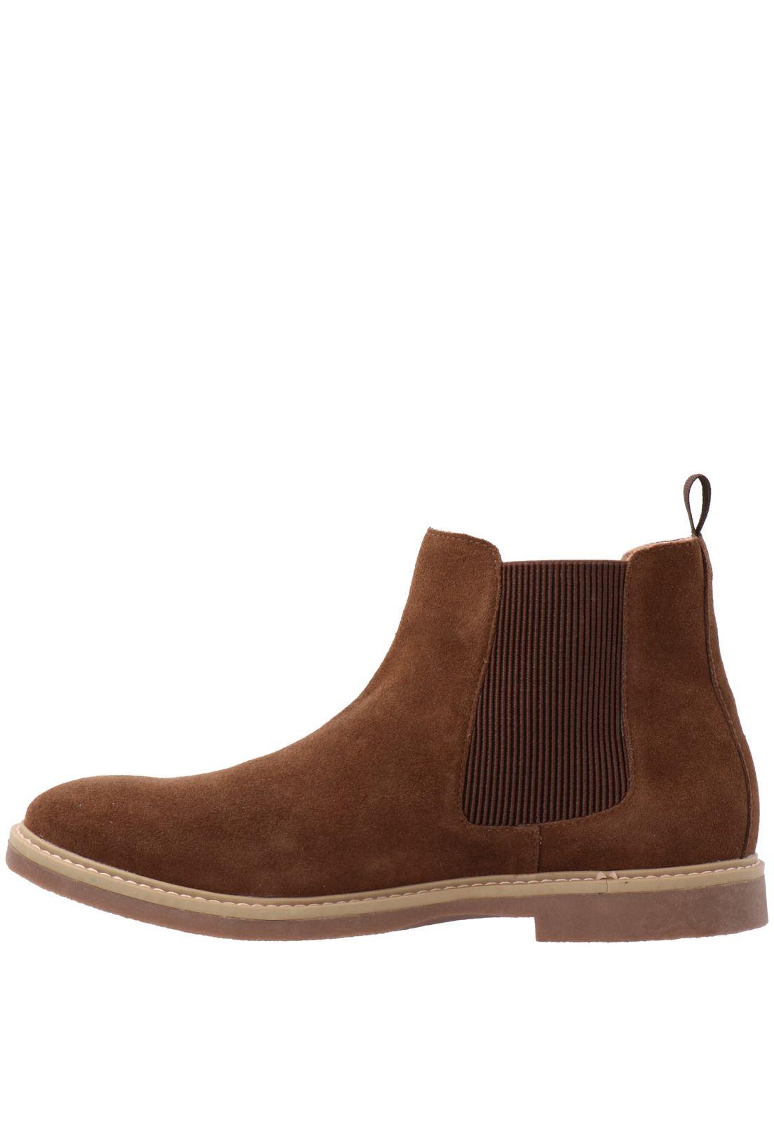 Botin Cuero Hombre Scrat Café-5