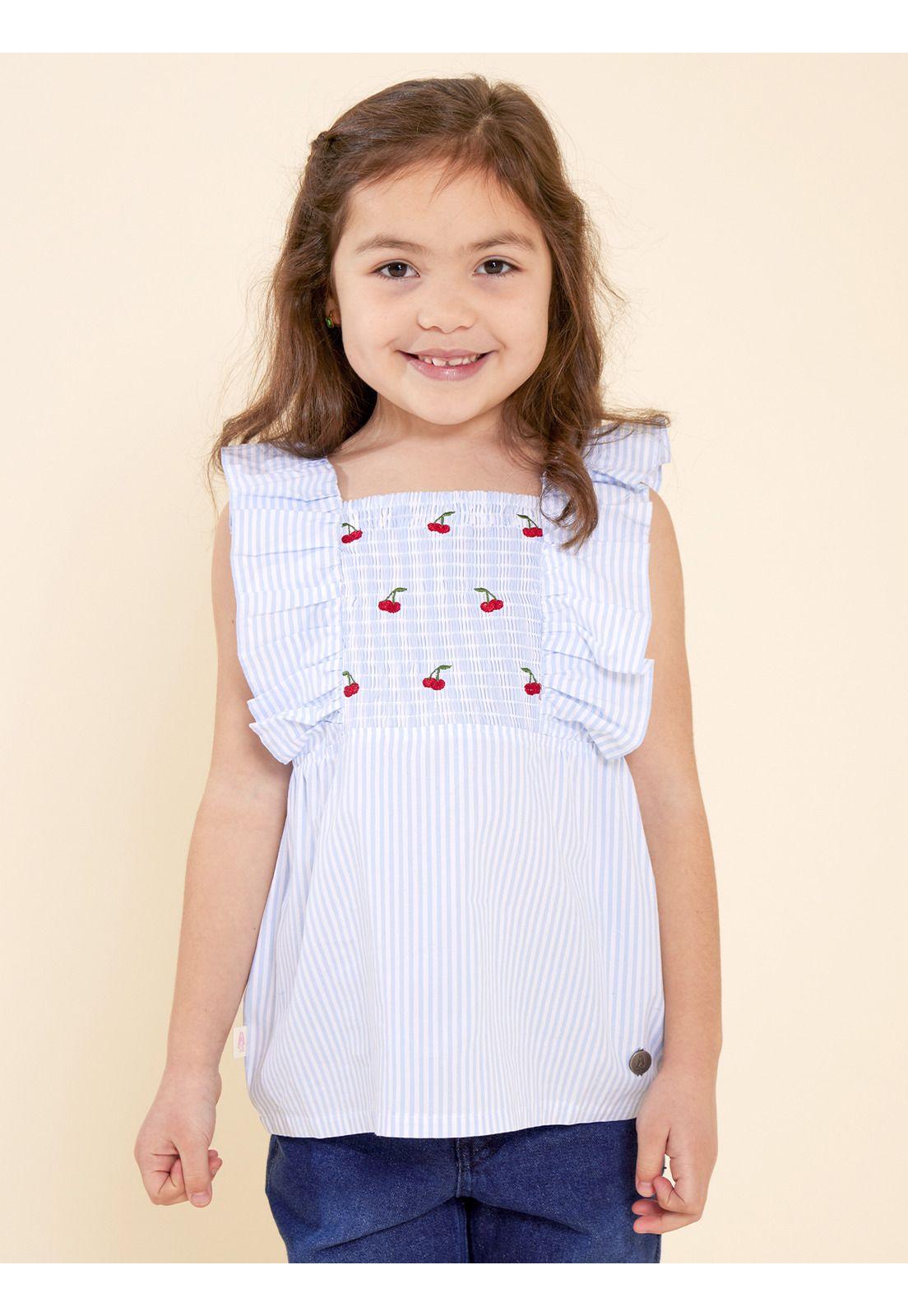 Blusa Niña Huerta Celeste-3