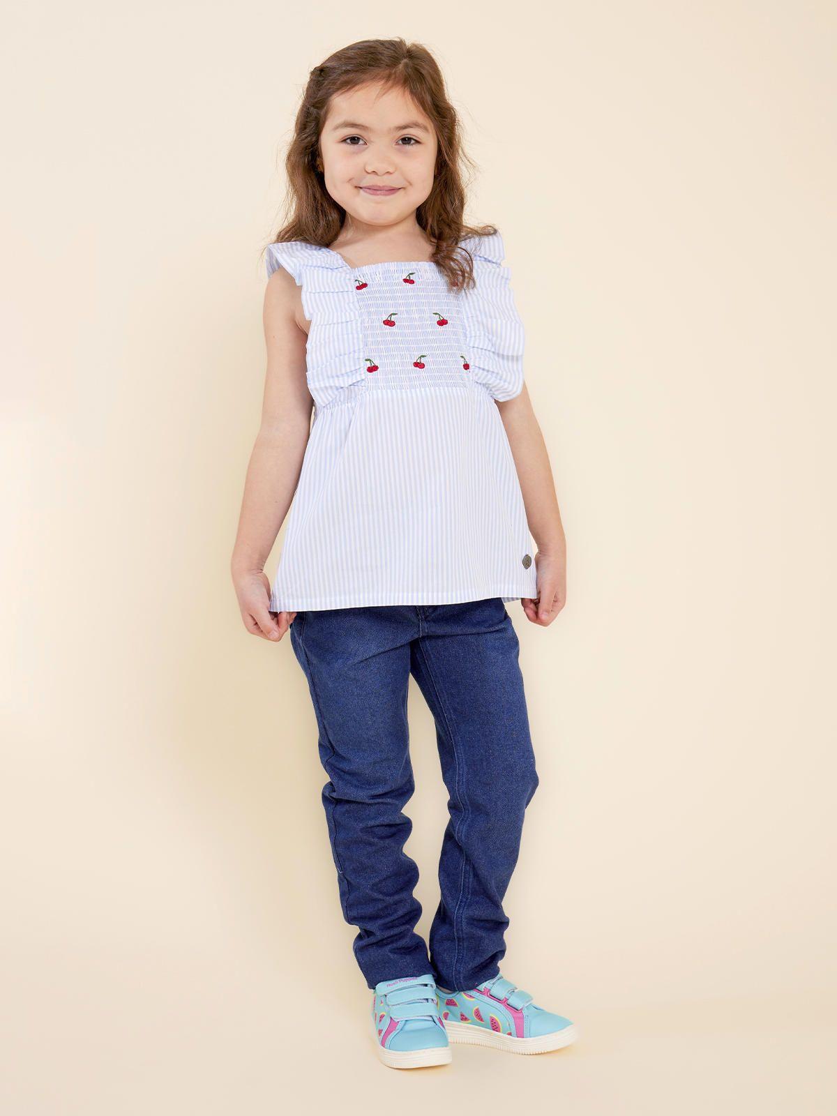 Blusa Niña Huerta Celeste-1