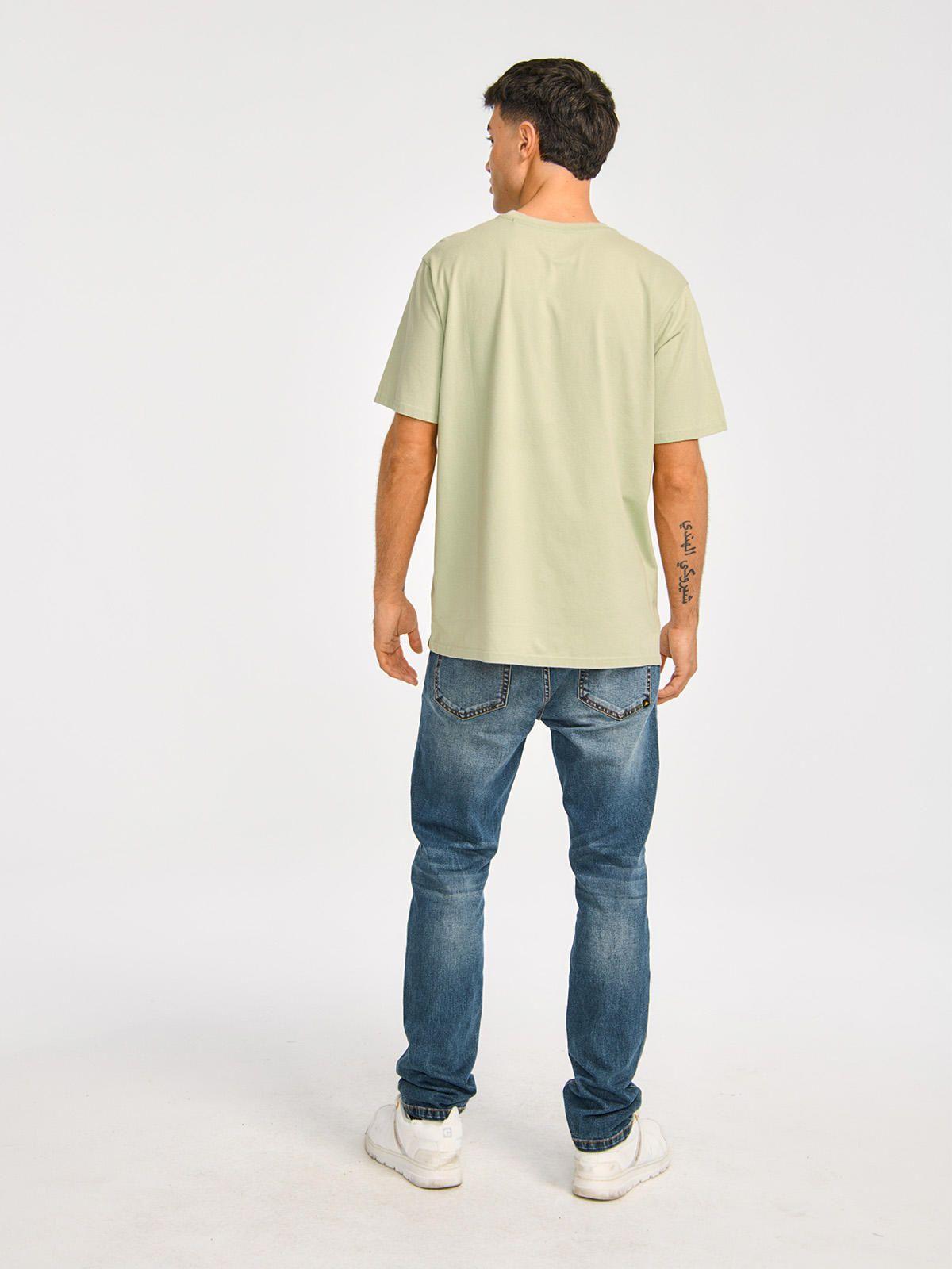 Polera Manga Corta Unisx Heritage Unf HW Wash Verde-4