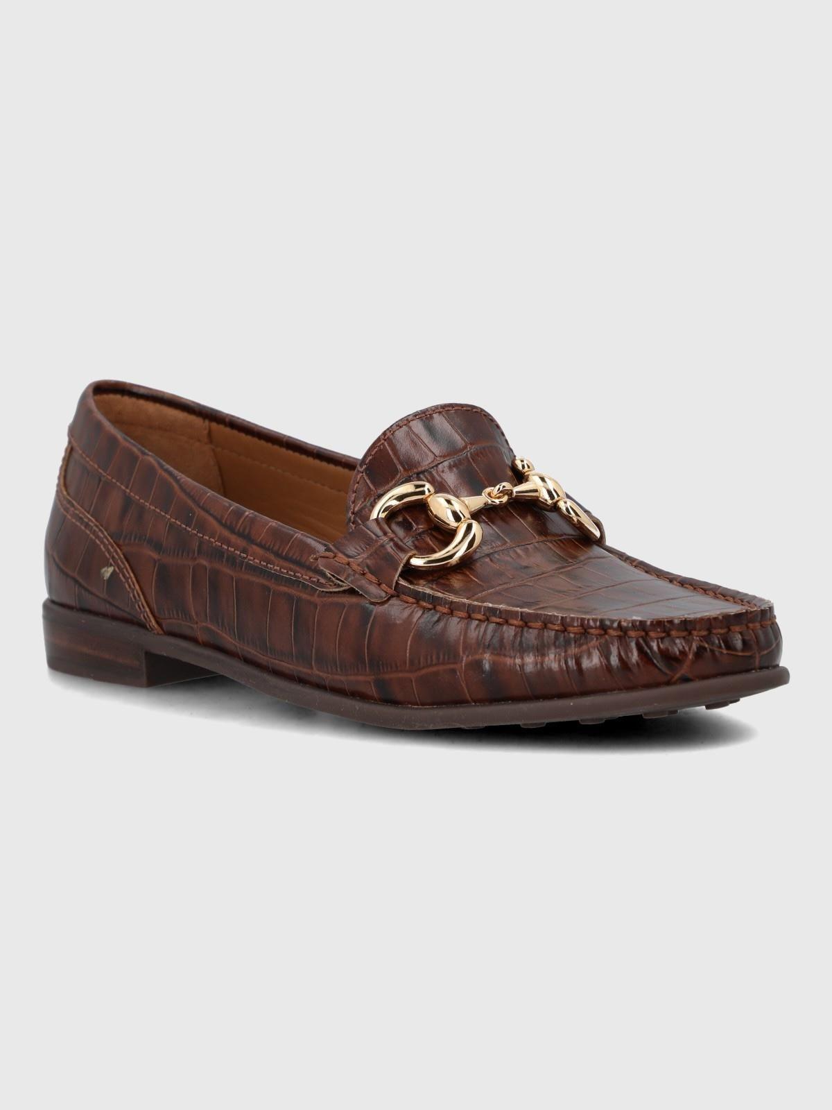 Mocasin Cuero Mujer Barta Café-0