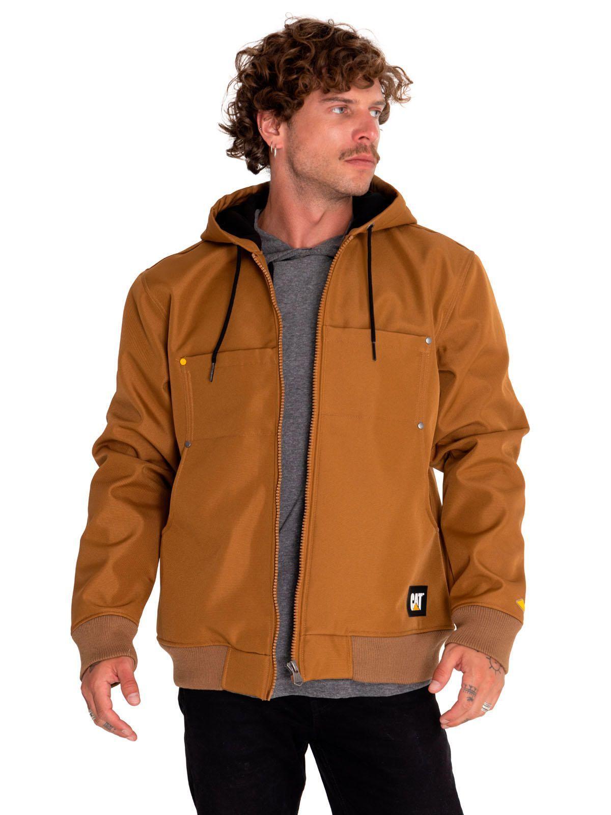Chaqueta Hombre Bonded Fleece-Lined Work Café-0