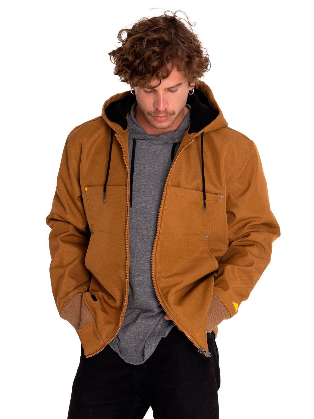Chaqueta Hombre Bonded Fleece-Lined Work Café-1