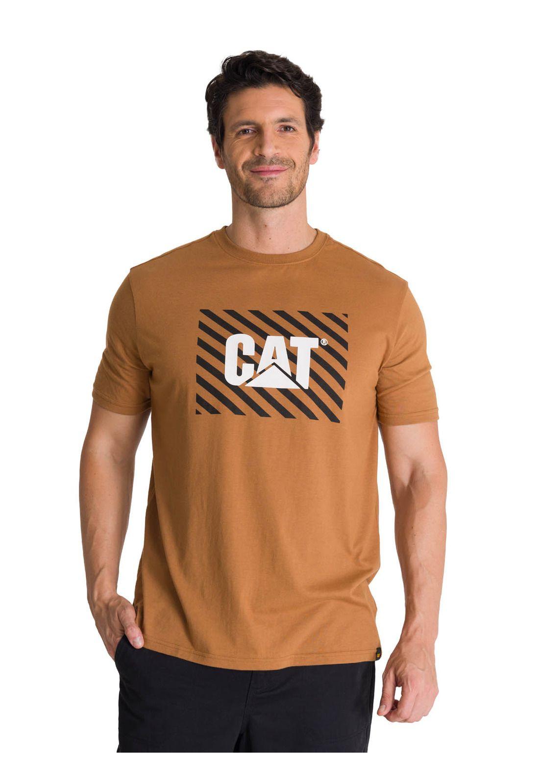 Polera Manga Corta Hombre Everyday Workwear Café-0