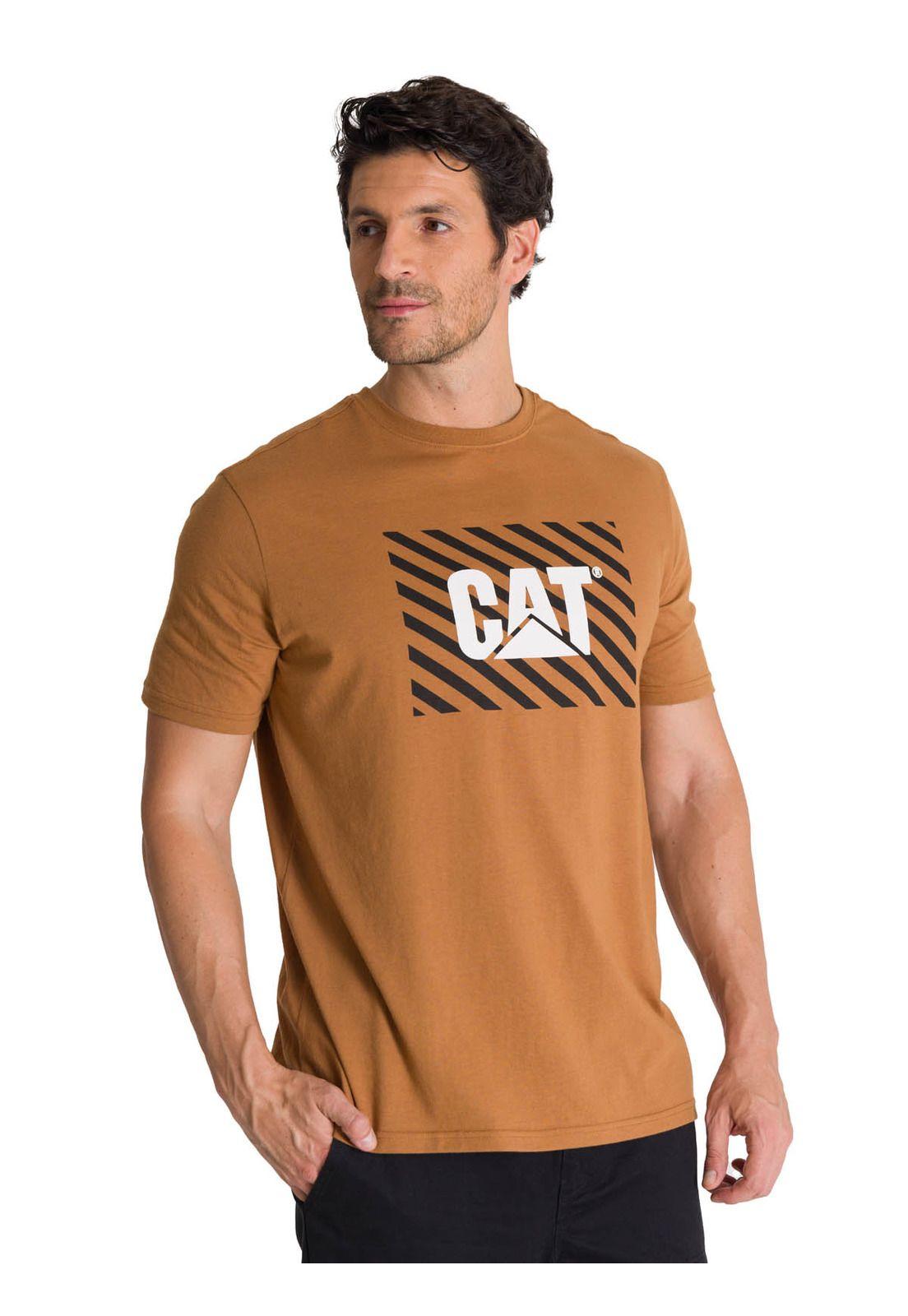 Polera Manga Corta Hombre Everyday Workwear Café-1