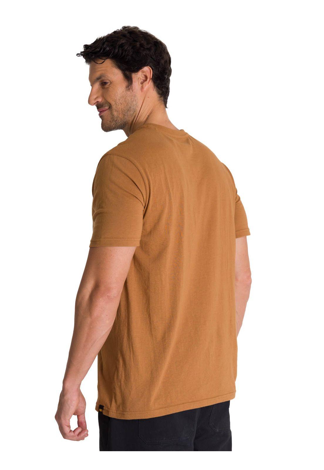 Polera Manga Corta Hombre Everyday Workwear Café-3