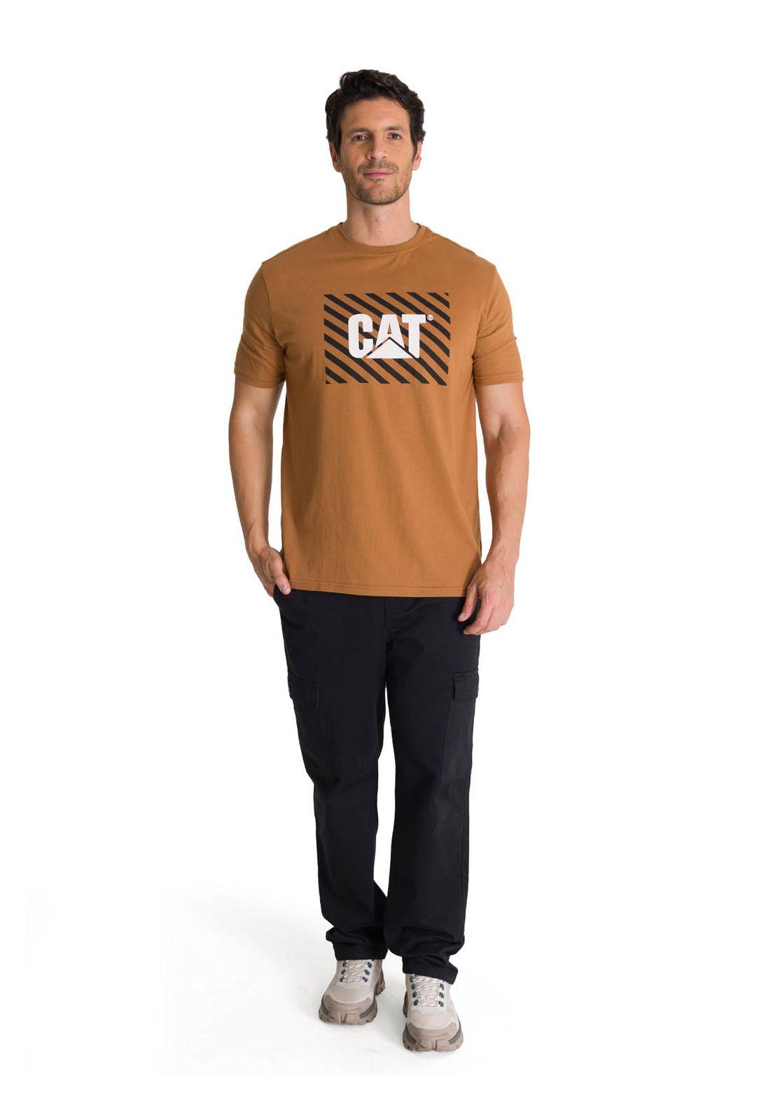Polera Manga Corta Hombre Everyday Workwear Café-5