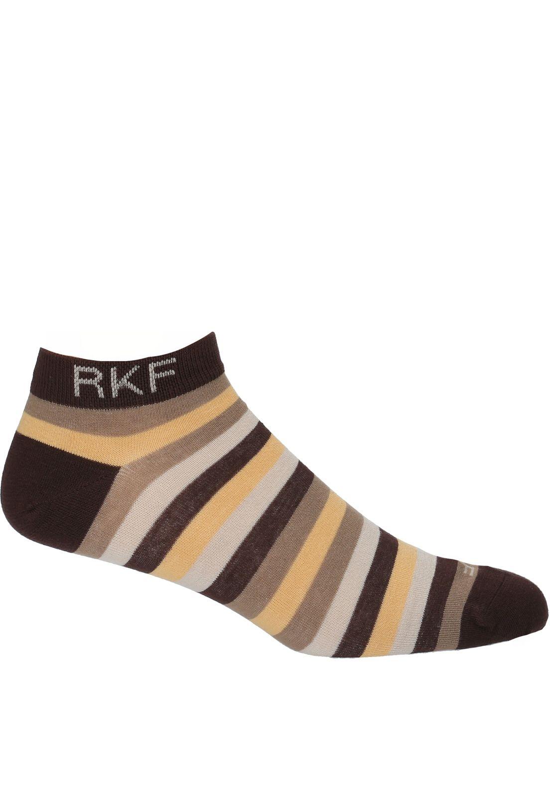 Calcetín Bambú Hombre Ped Stripes Café-0