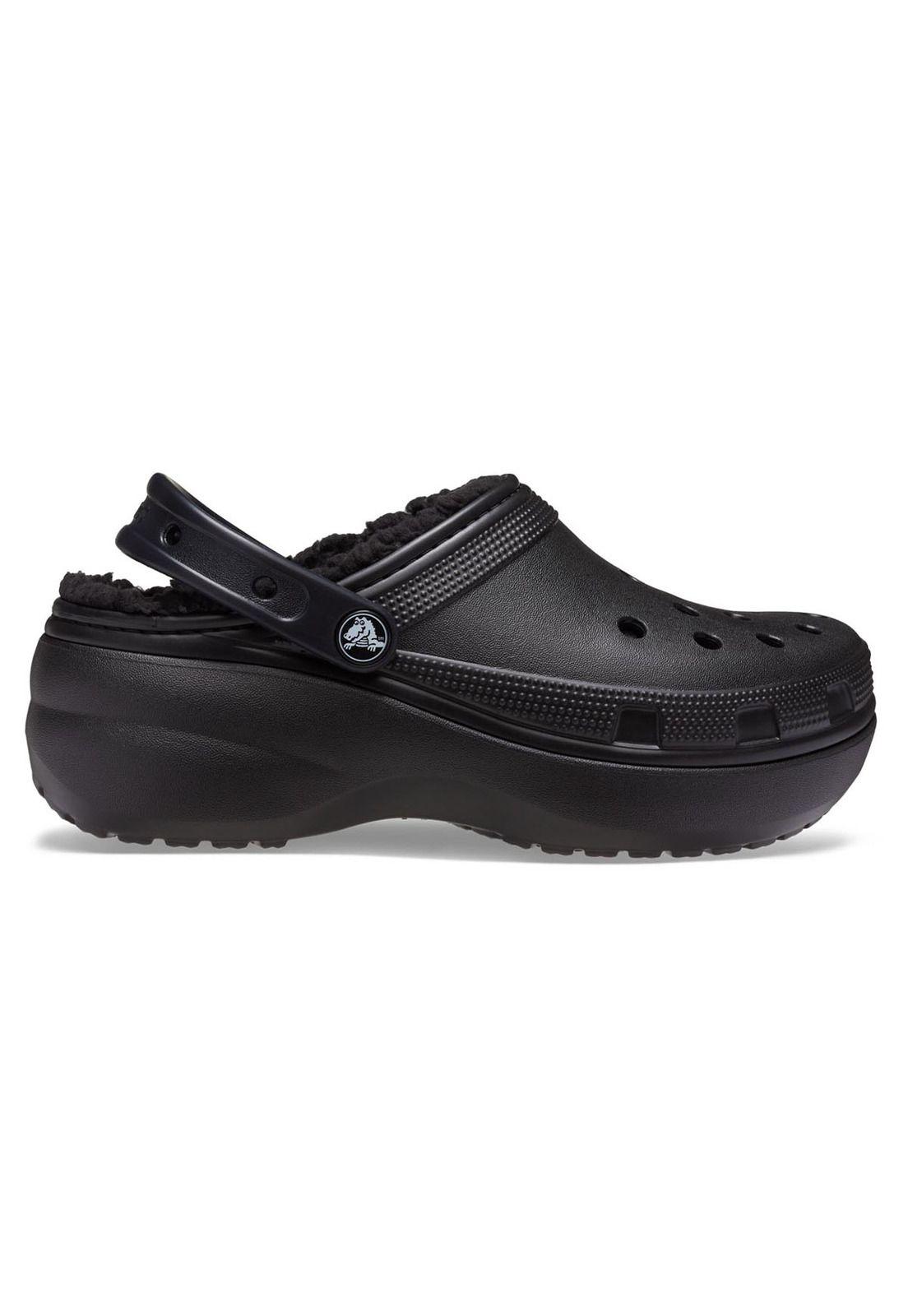 Zueco Crocs Mujer Lined Clog W Negro-0