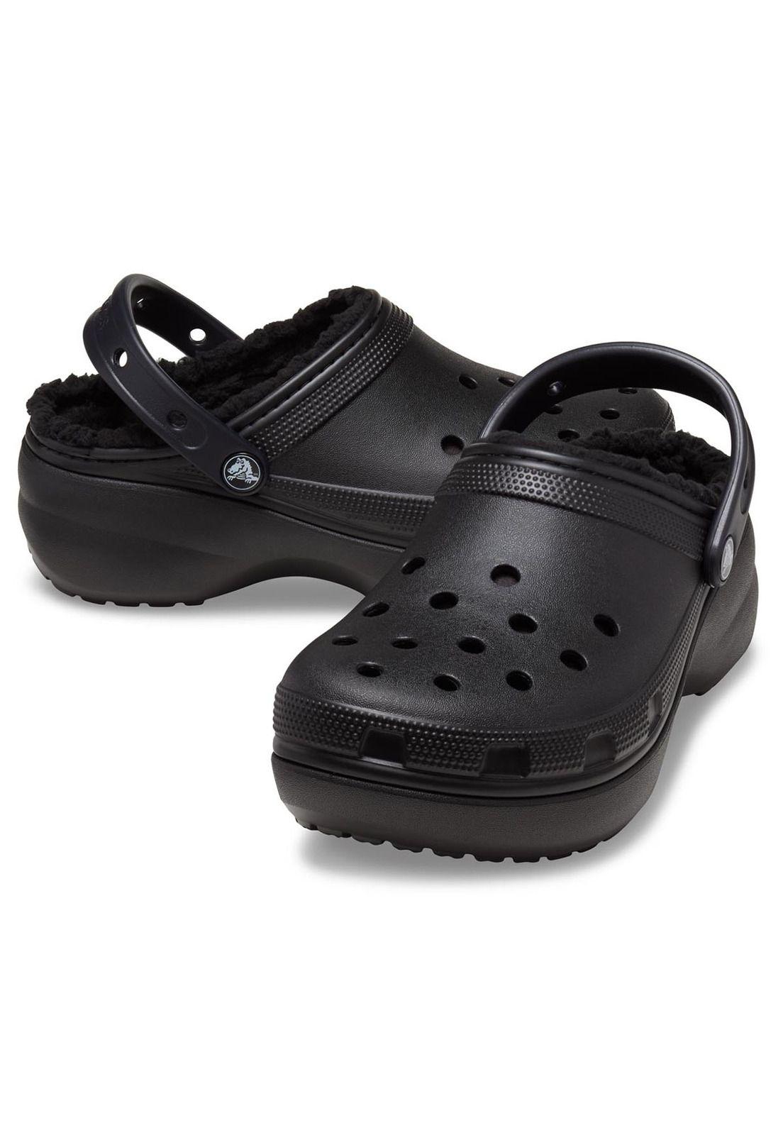 Zueco Crocs Mujer Lined Clog W Negro-3