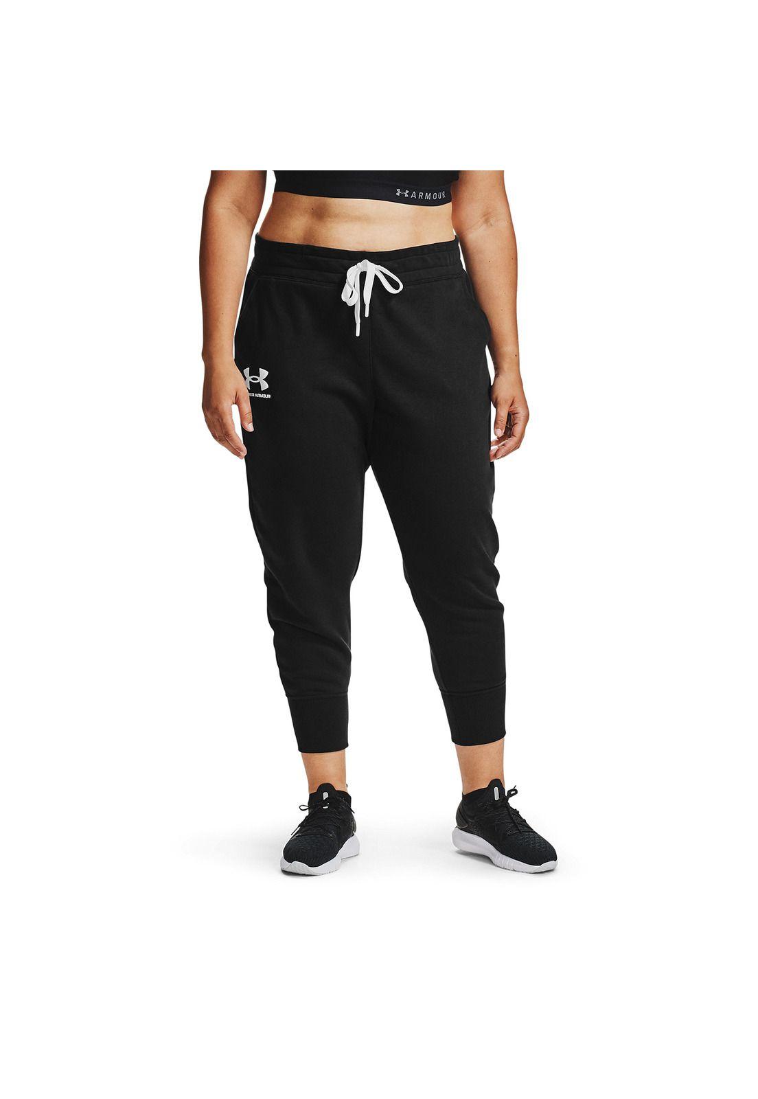 Pantalón Jogger UA Rival Flee mujer Negro-3