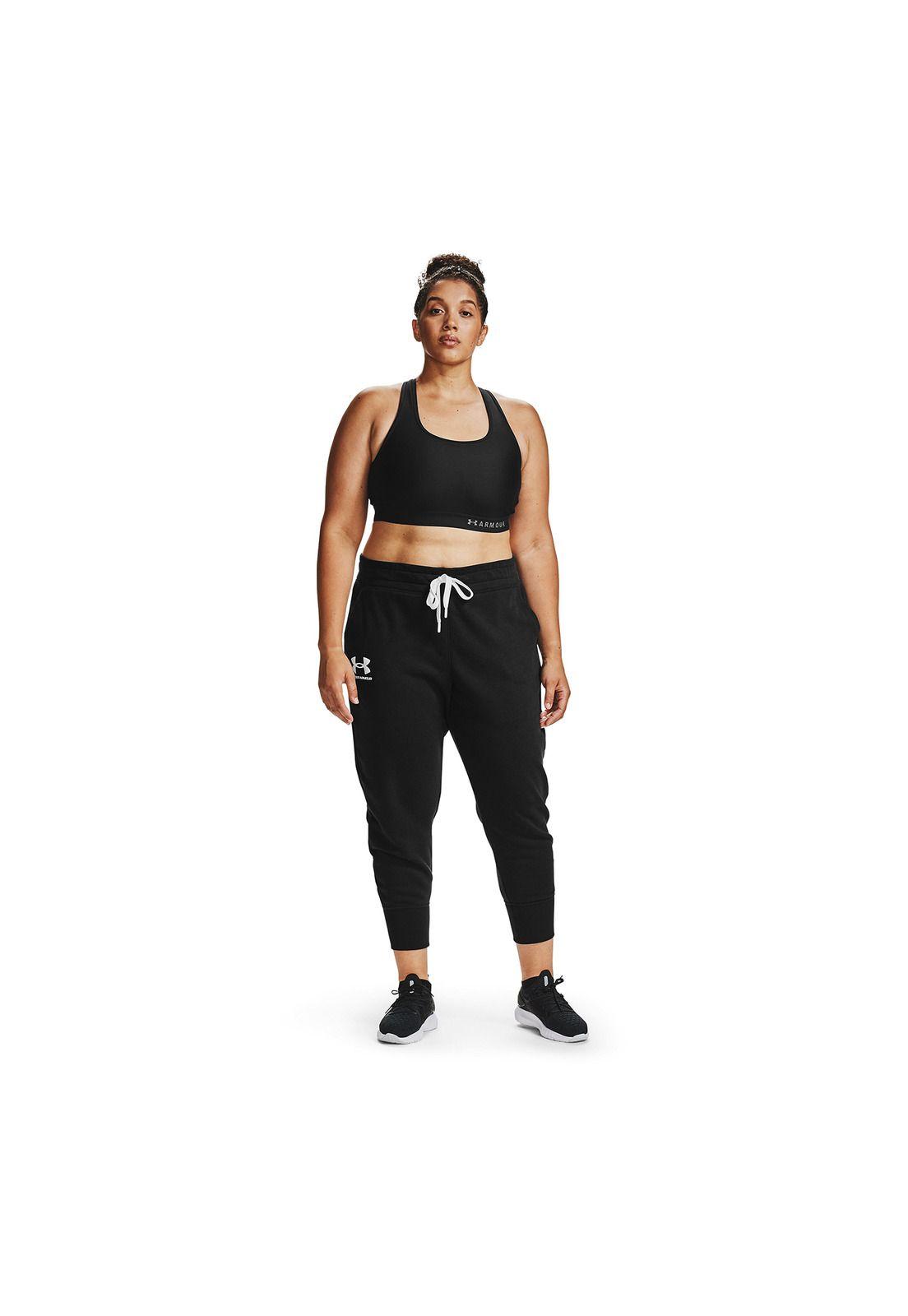 Pantalón Jogger UA Rival Flee mujer Negro-5