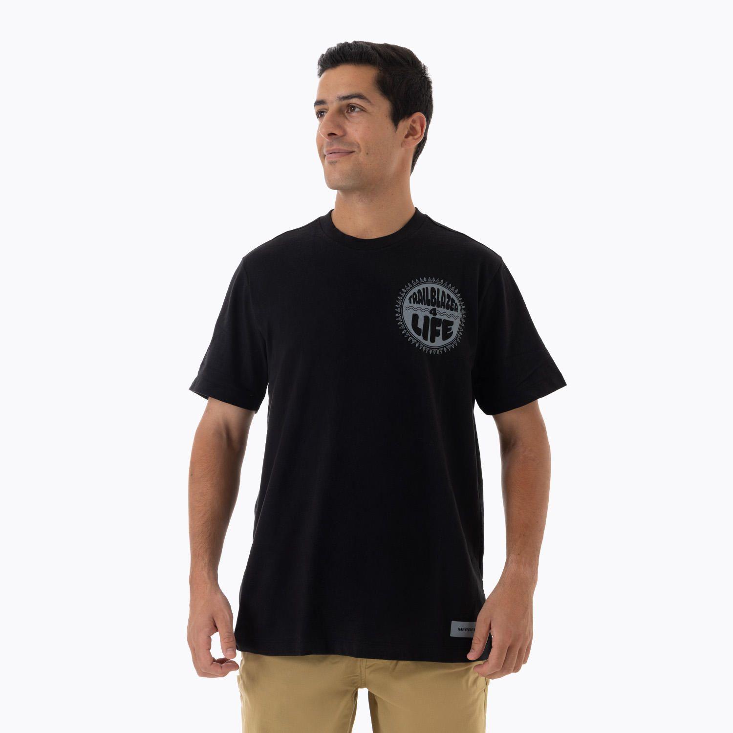 Polera Manga Corta Hombre 4 Life Negro-0
