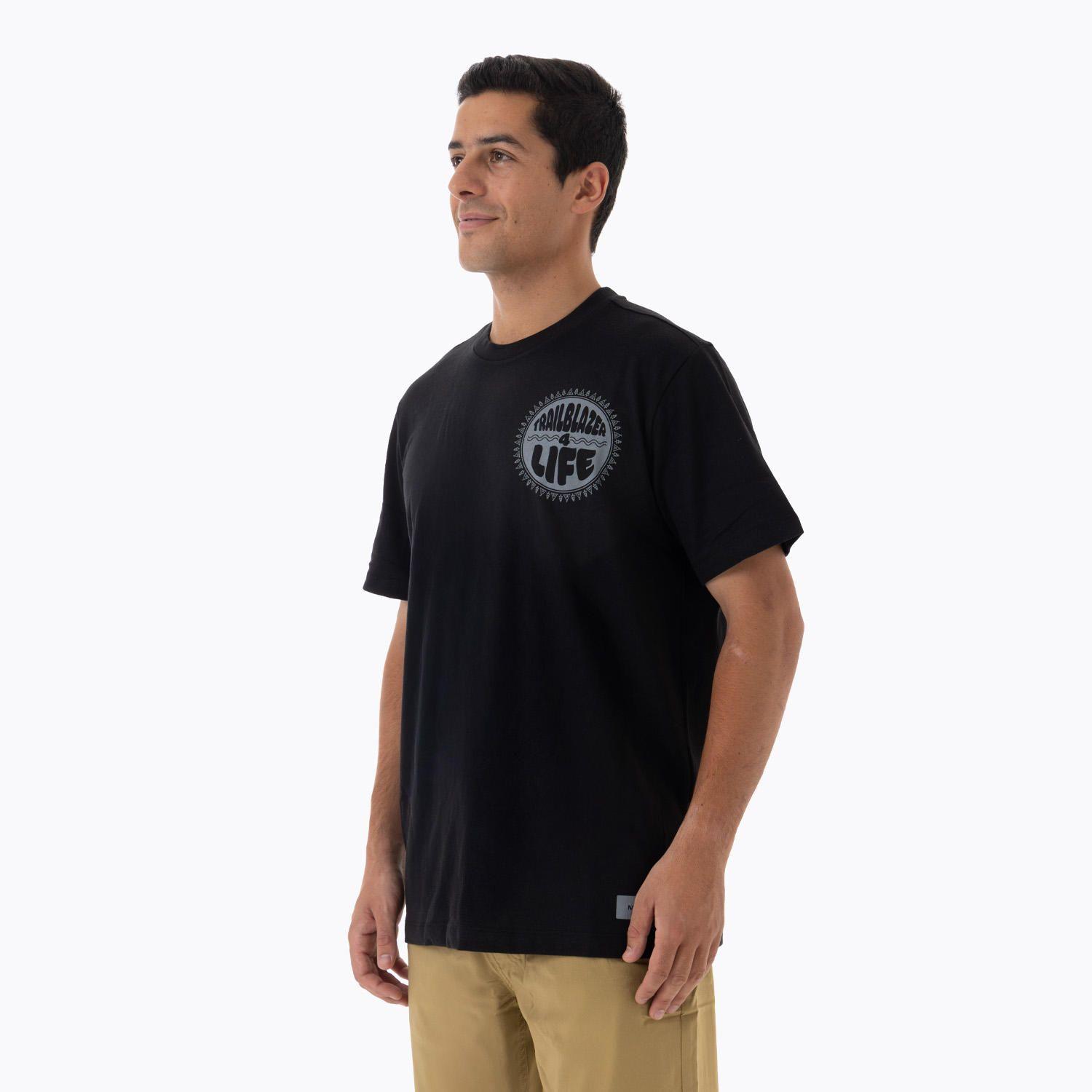 Polera Manga Corta Hombre 4 Life Negro-1