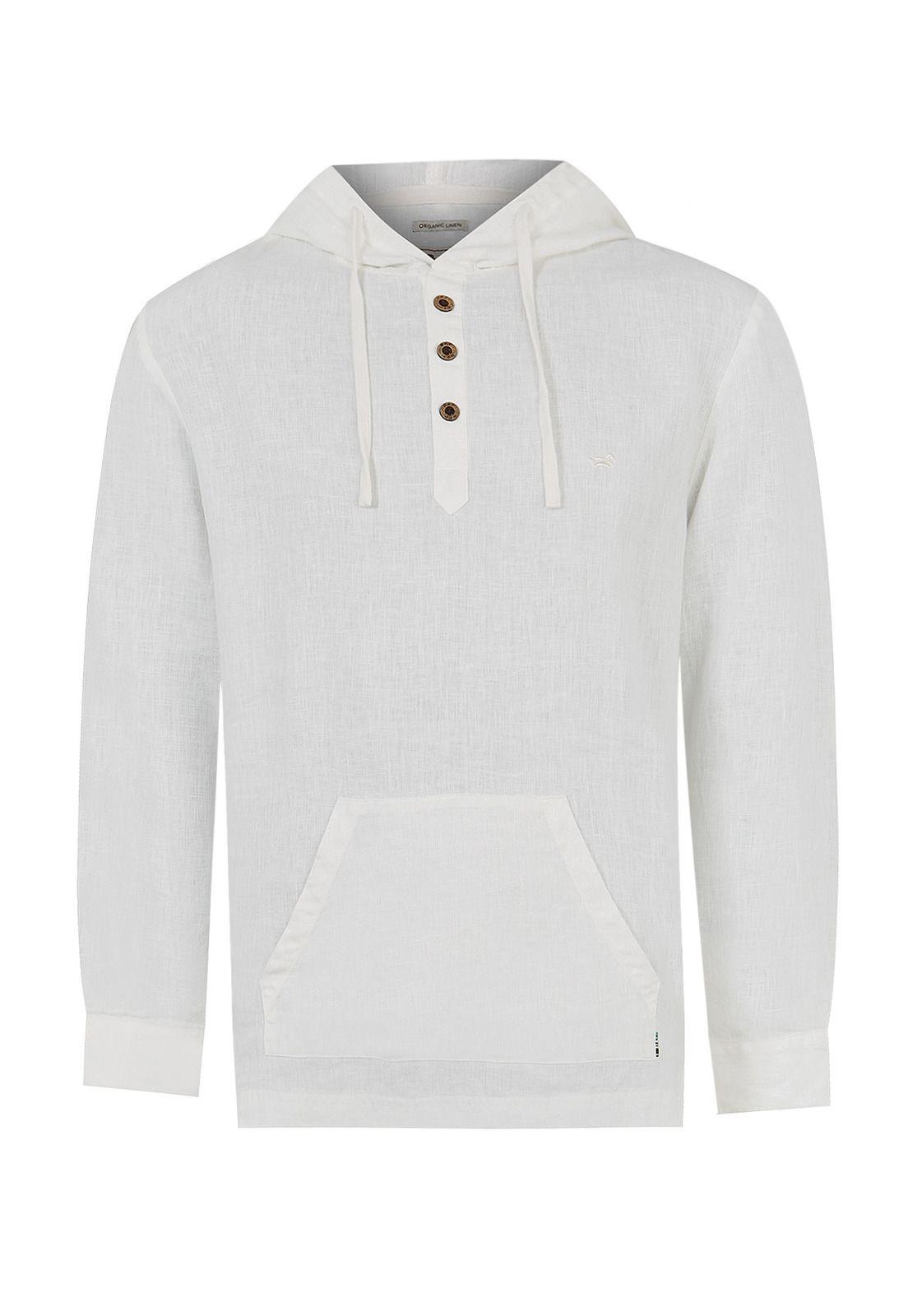 Polerón Lino Orgánico Beige Linen Hombre -0