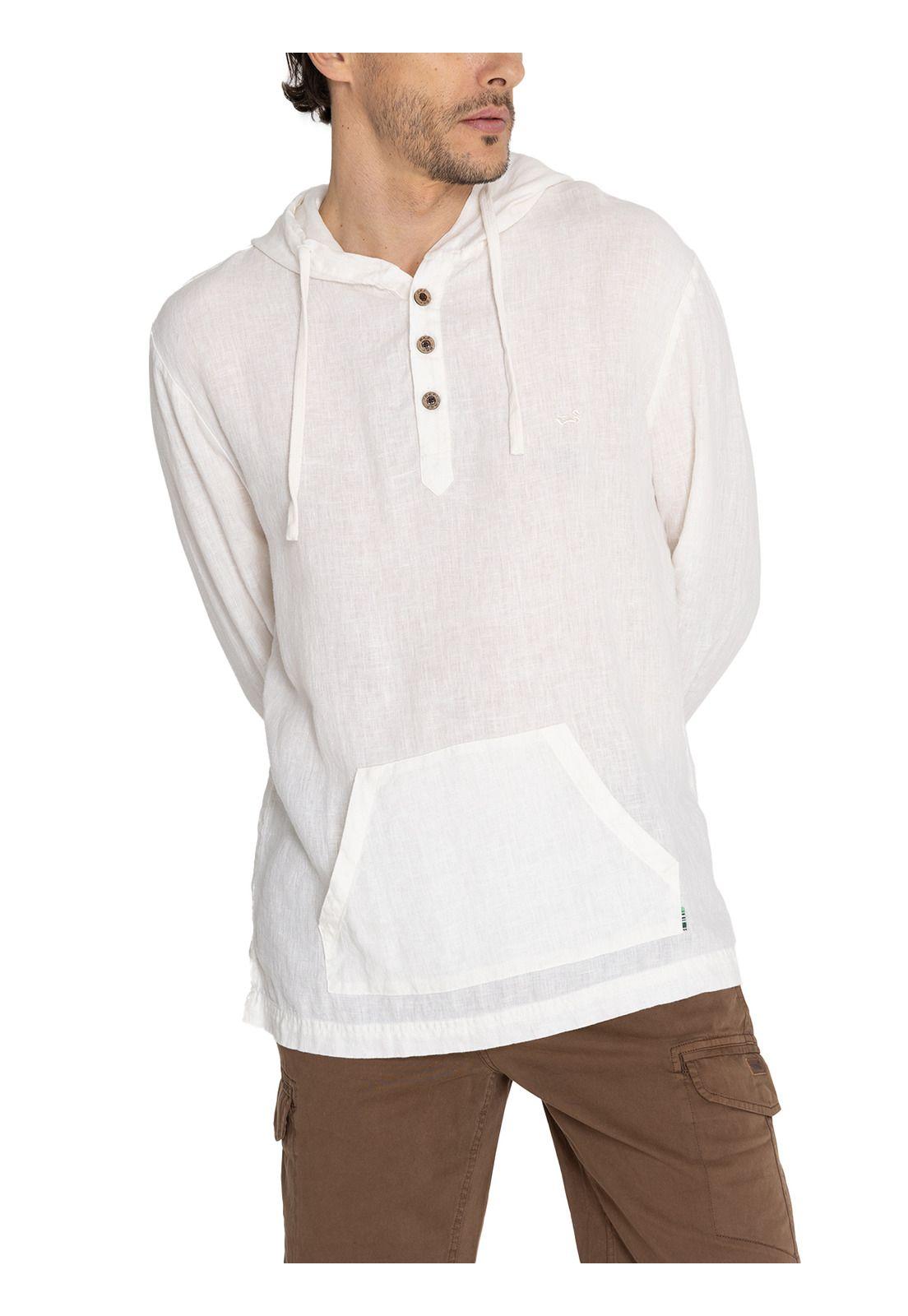 Polerón Lino Orgánico Beige Linen Hombre -4