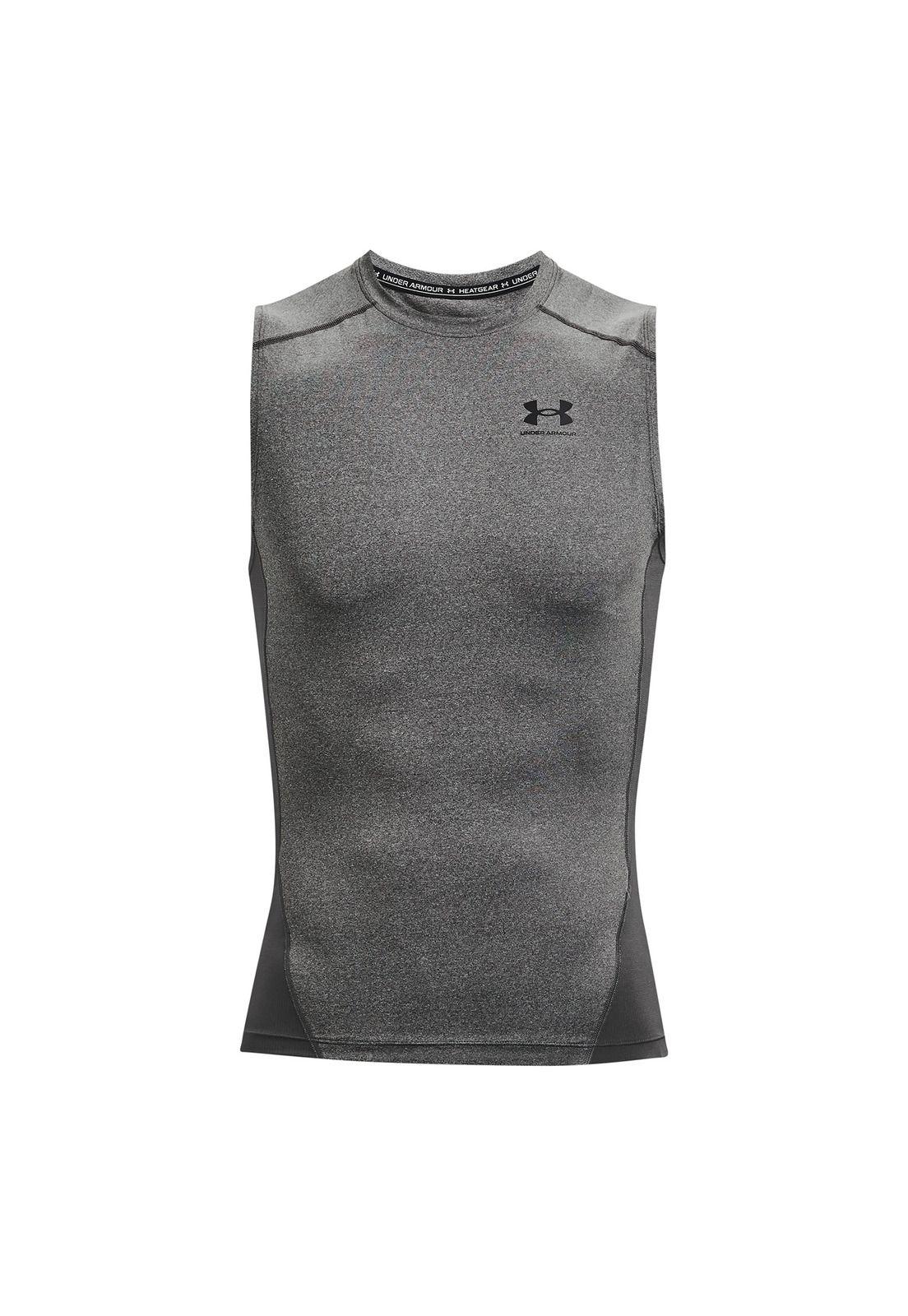 Polera sin mangas HeatGear® hombre Gris-0