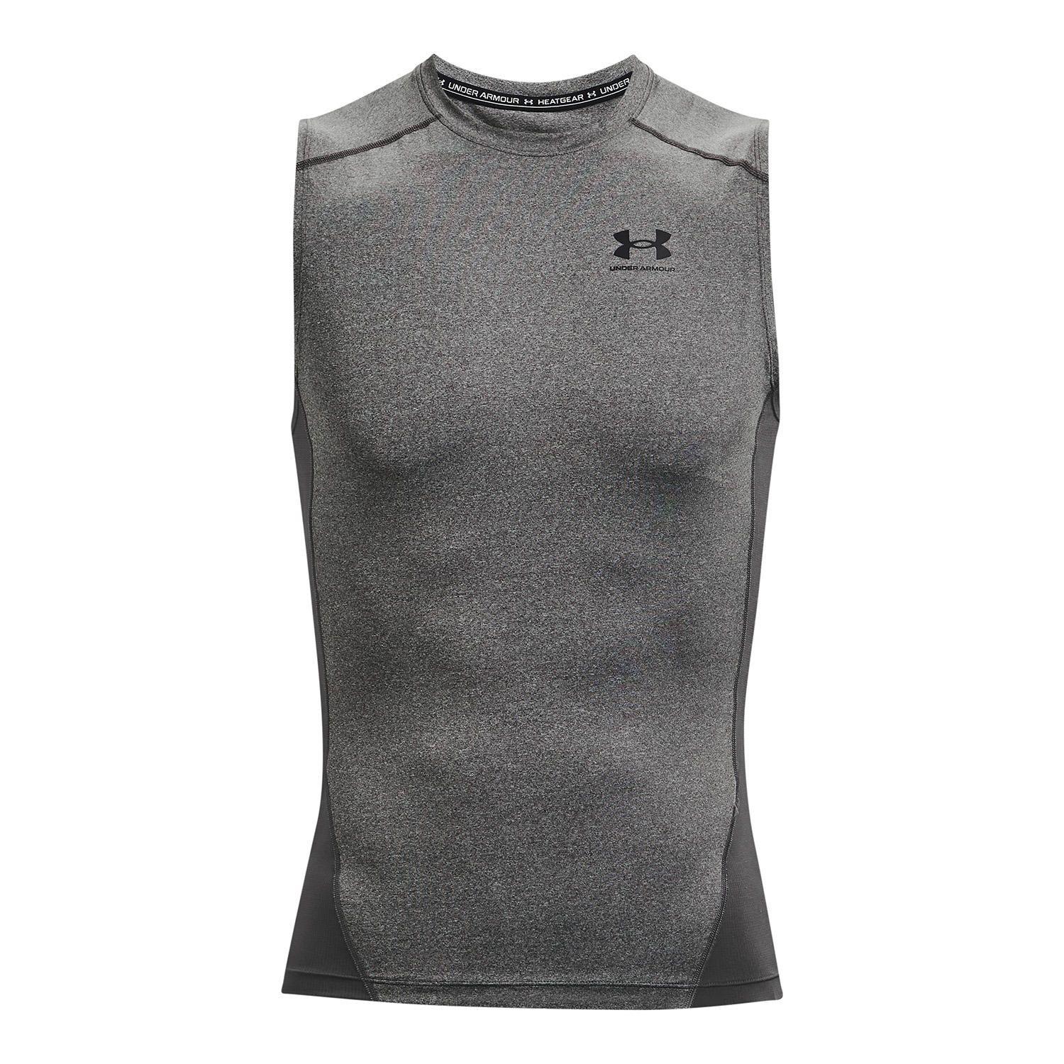 Polera sin mangas HeatGear® hombre Gris-0