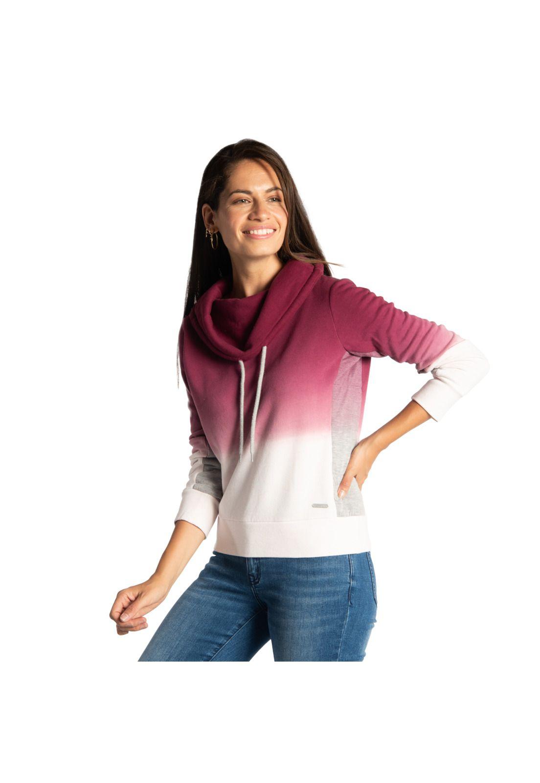 Polerón Mujer W Fdtn Ombre Po Swea Burdeo-0