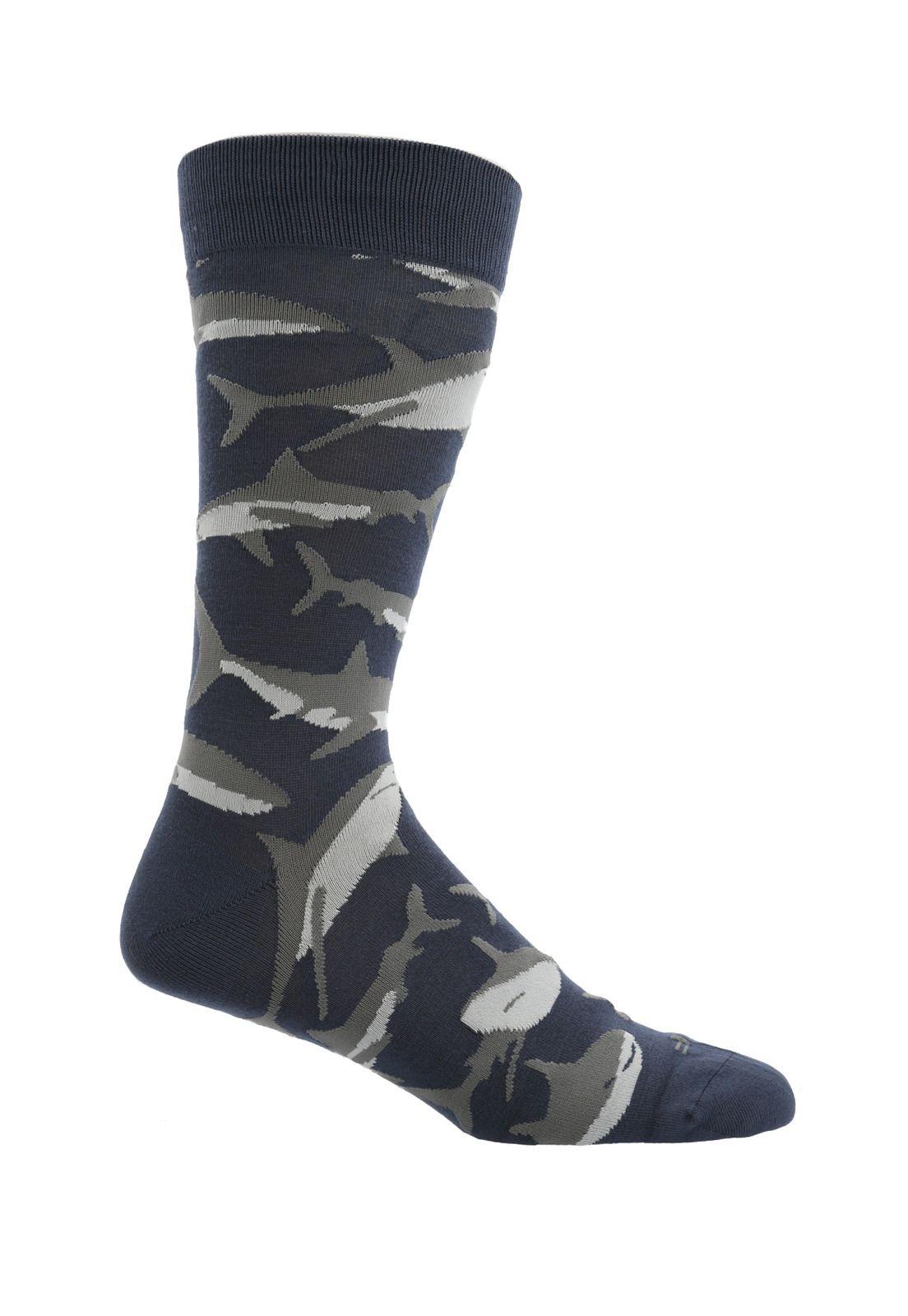 Calcetín Bambú Hombre Sharks Gris-0