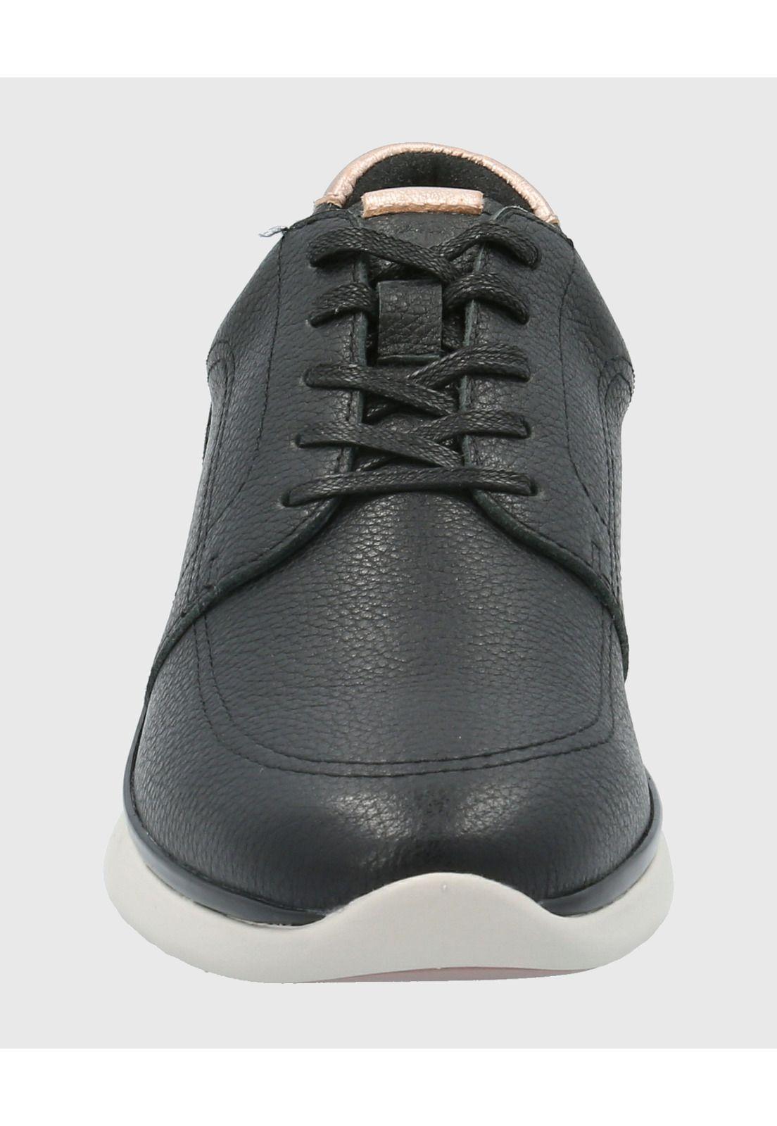 Zapatilla Cuero Mujer Goss Negro-3