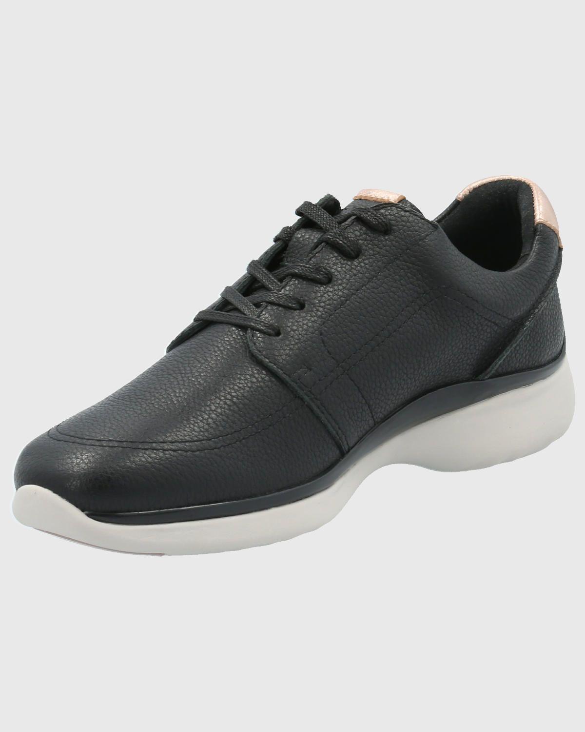 Zapatilla Cuero Mujer Goss Negro-4