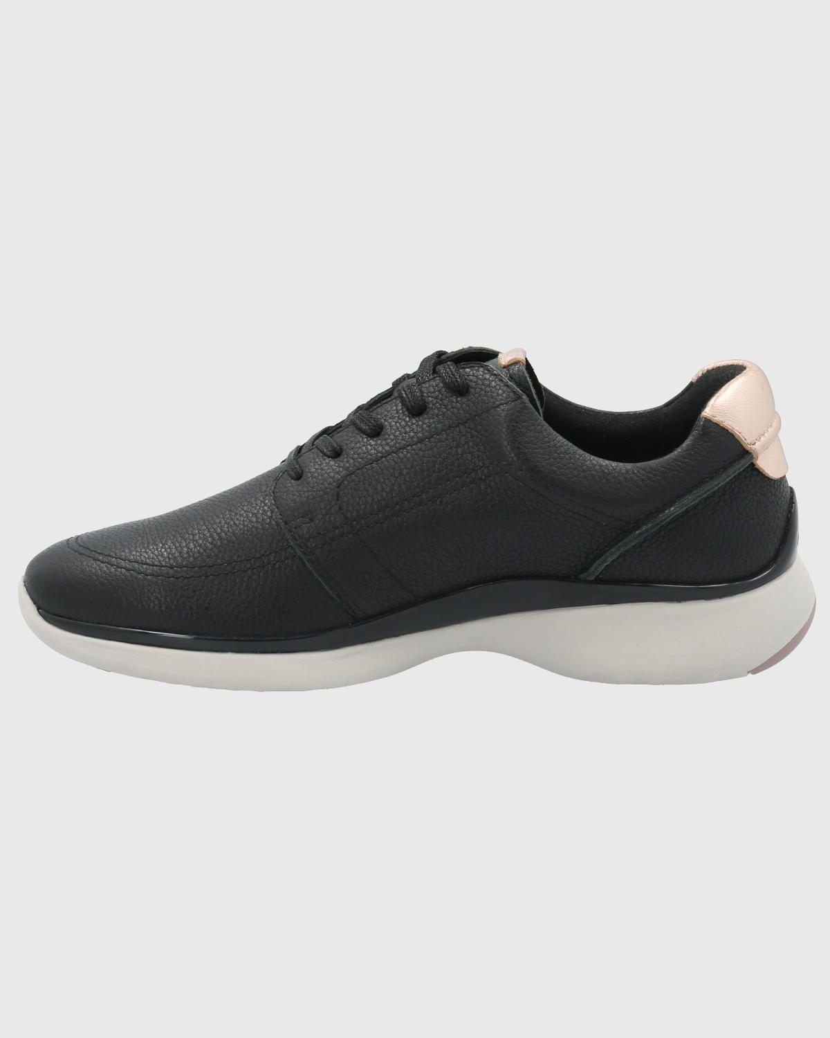 Zapatilla Cuero Mujer Goss Negro-5