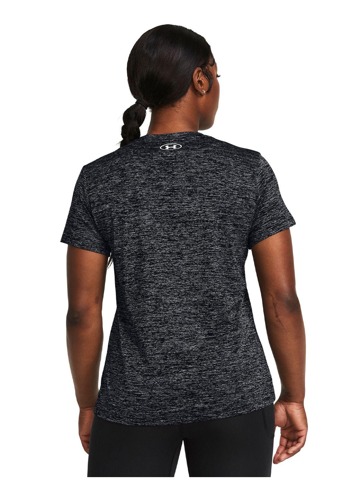 Polera Manga Corta Twst Flower Mujer Negro-4